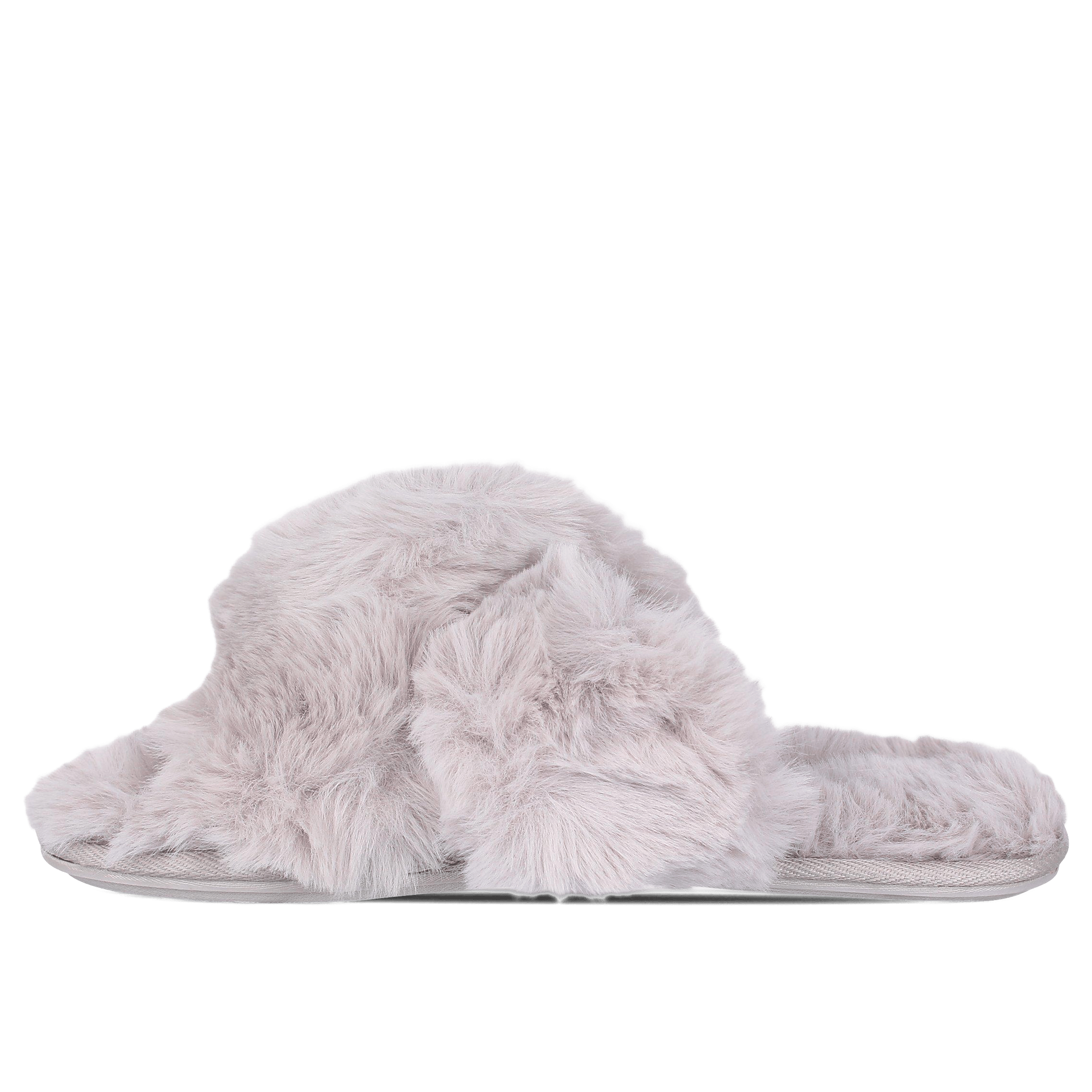 Womens Jack Wills Fluffy Cross Strap Slippers