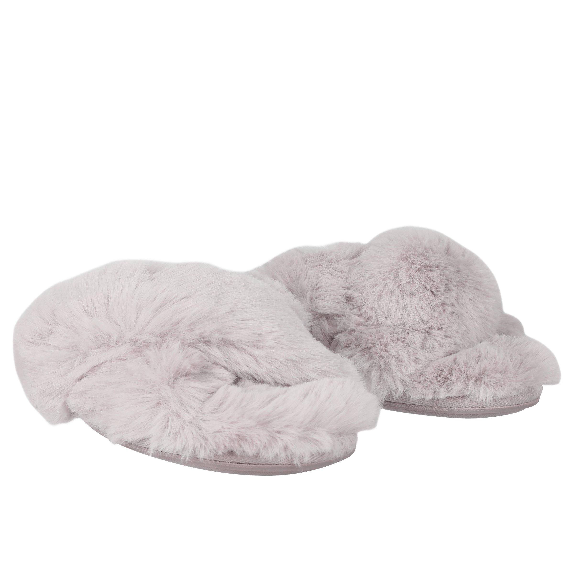 Womens Jack Wills Fluffy Cross Strap Slippers