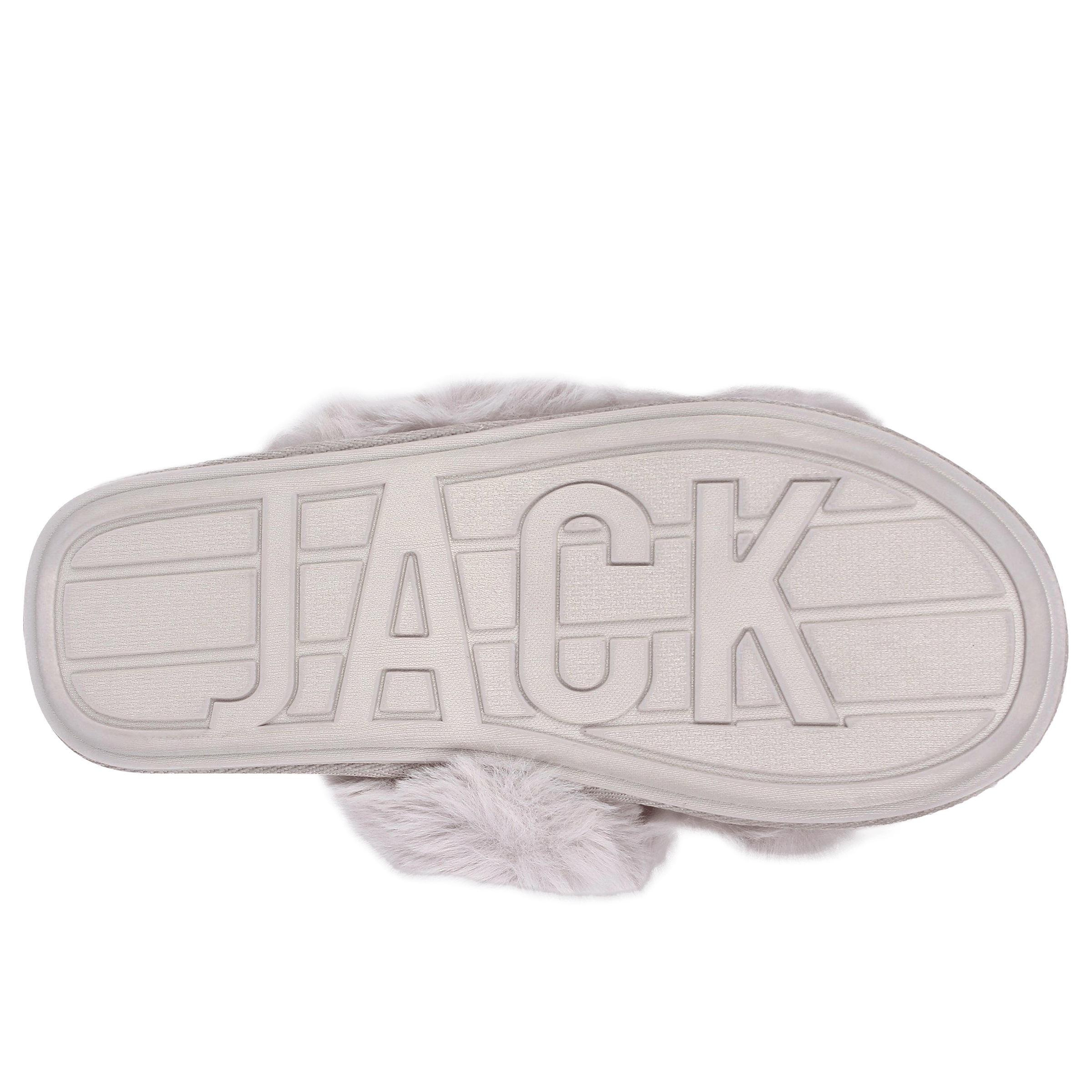 Womens Jack Wills Fluffy Cross Strap Slippers