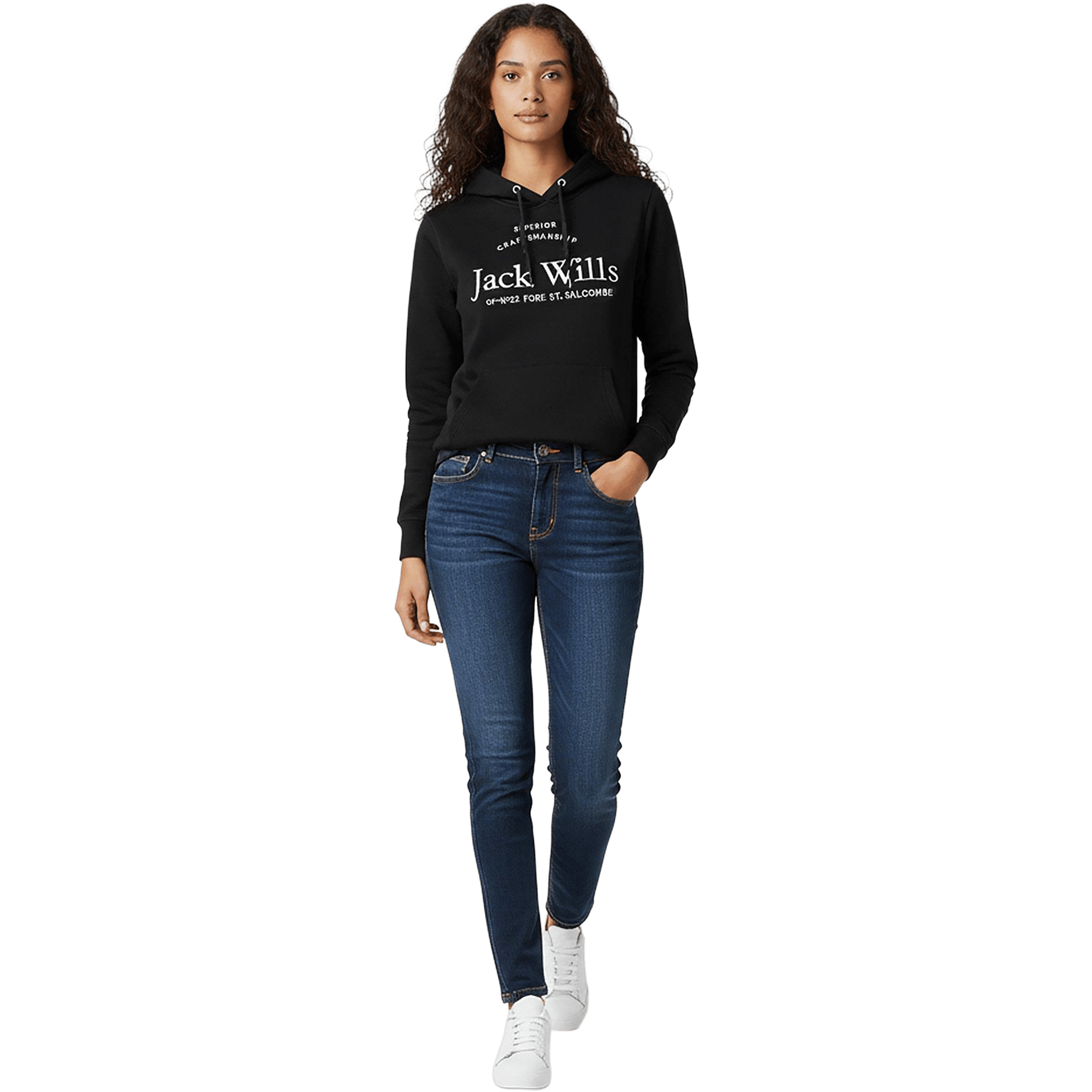 Womens Jack Wills Hunston Graphic Logo Hoodie