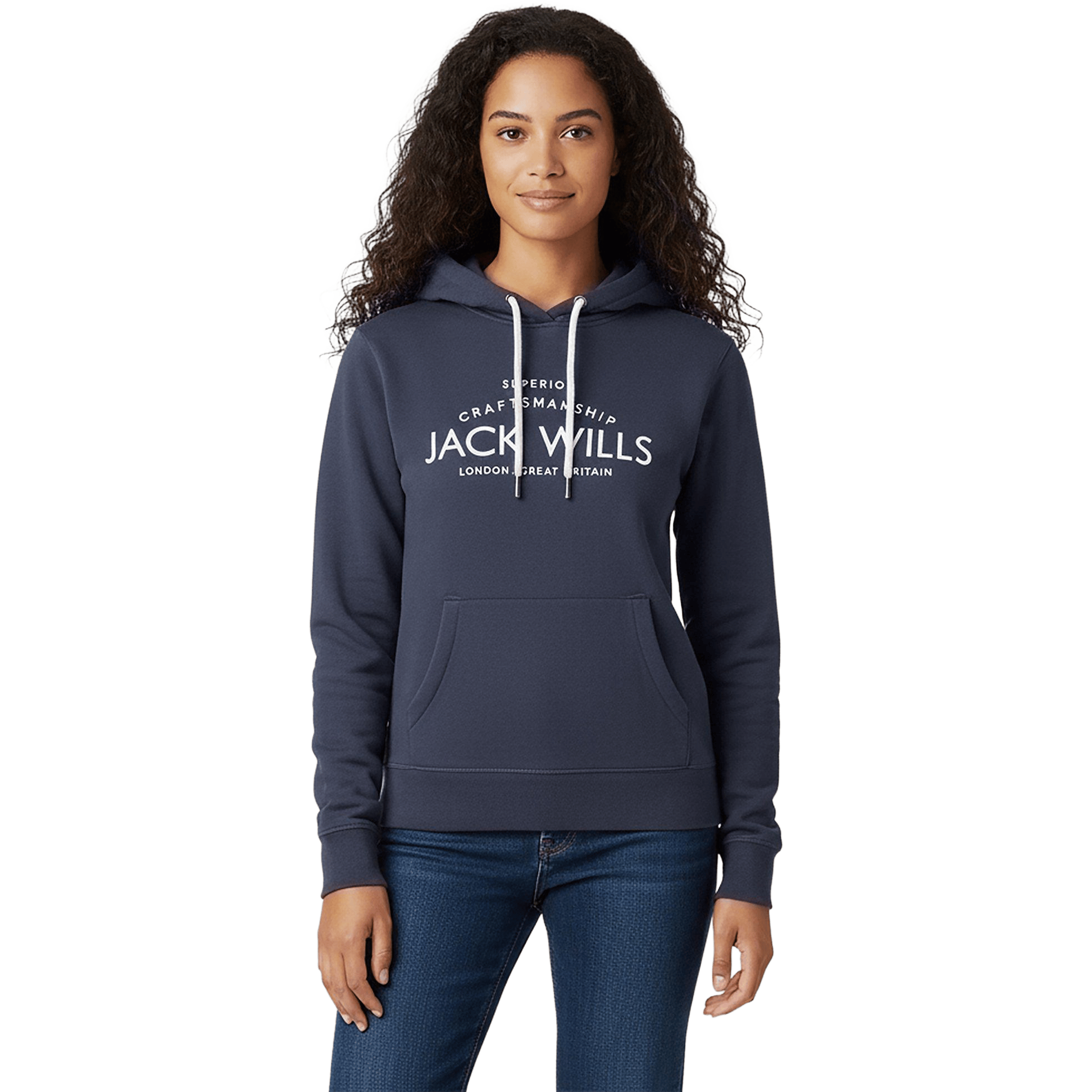 Womens Jack Wills Hunston Graphic Logo Hoodie
