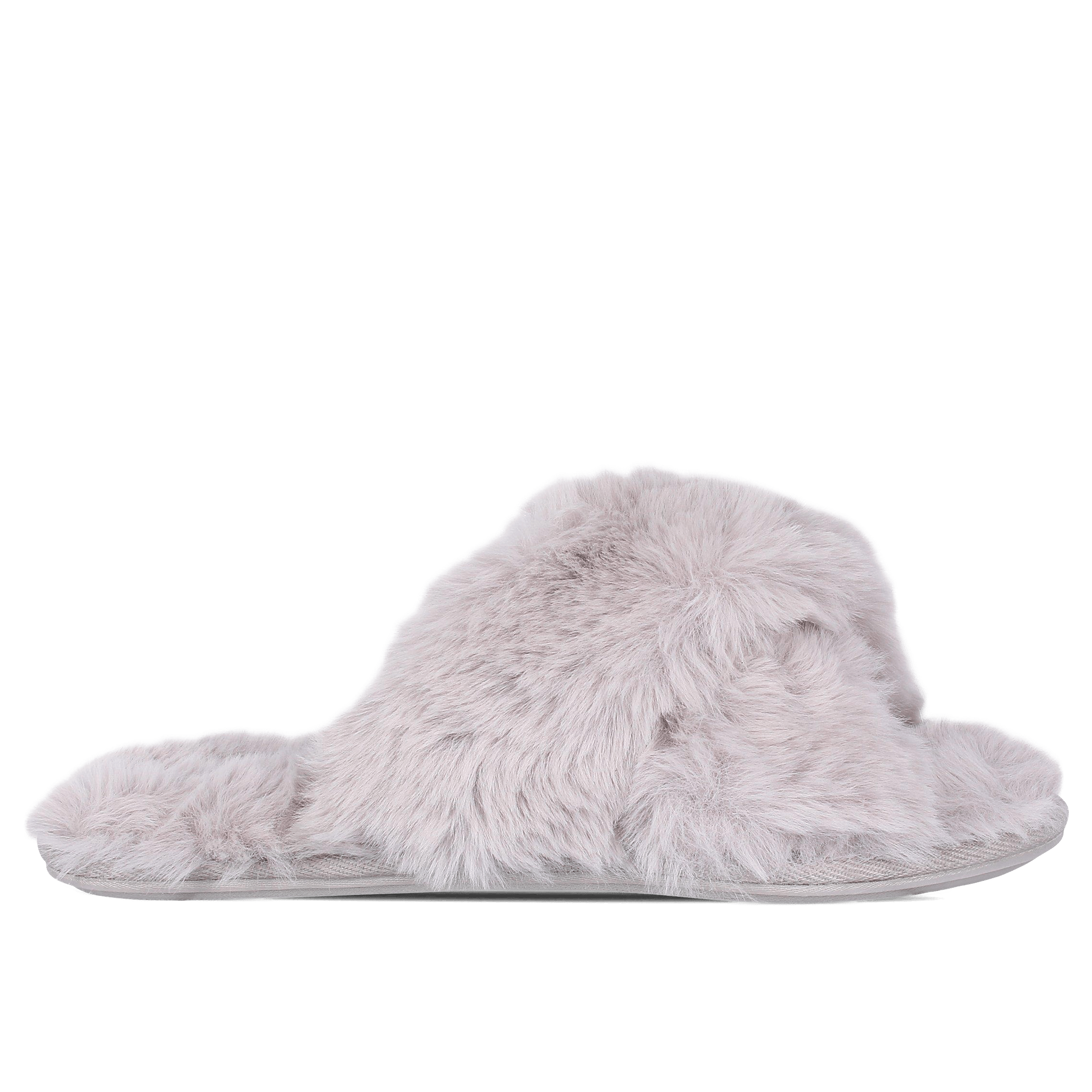 Womens Jack Wills Fluffy Cross Strap Slippers