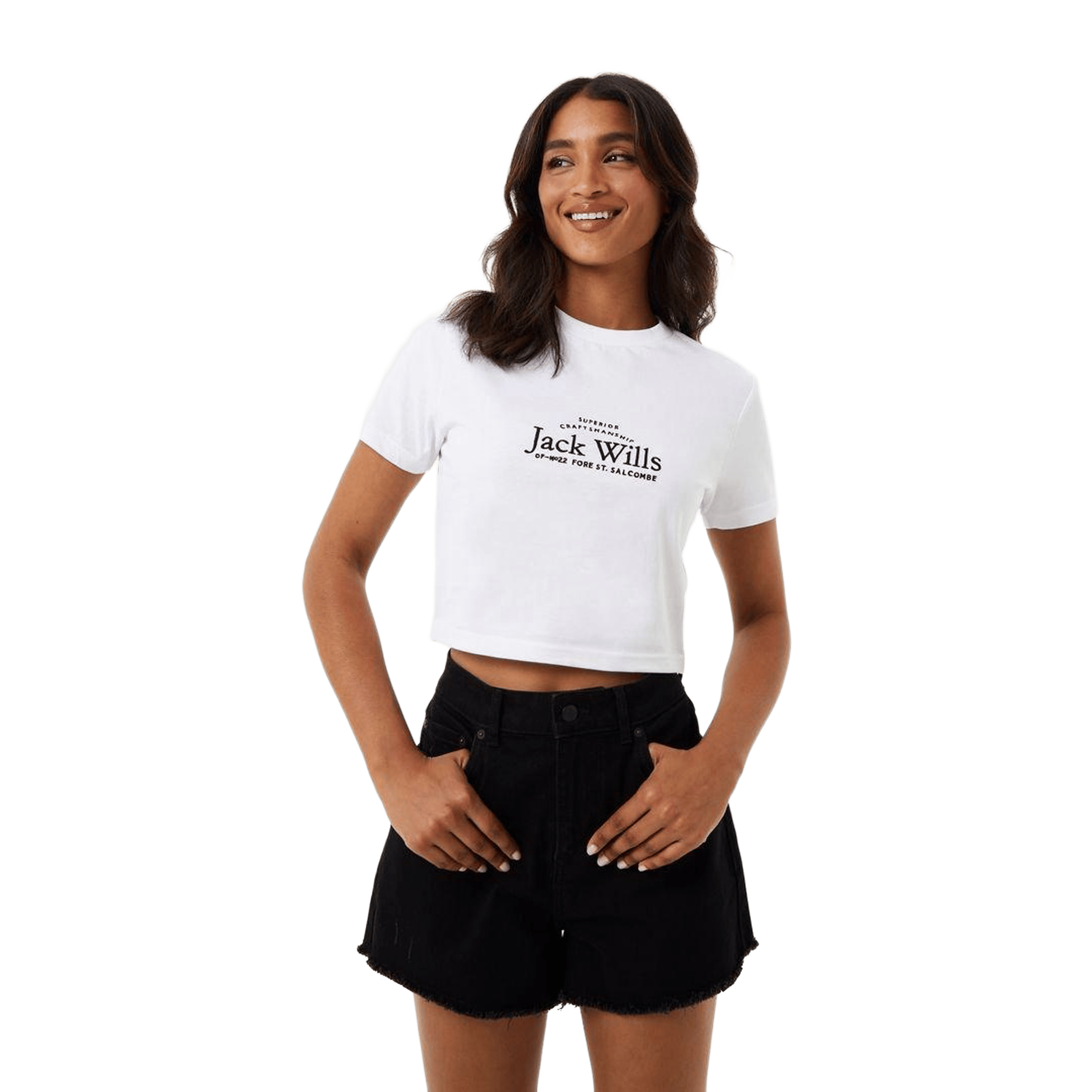 Womens Jack Wills Eccleston Crop Tee