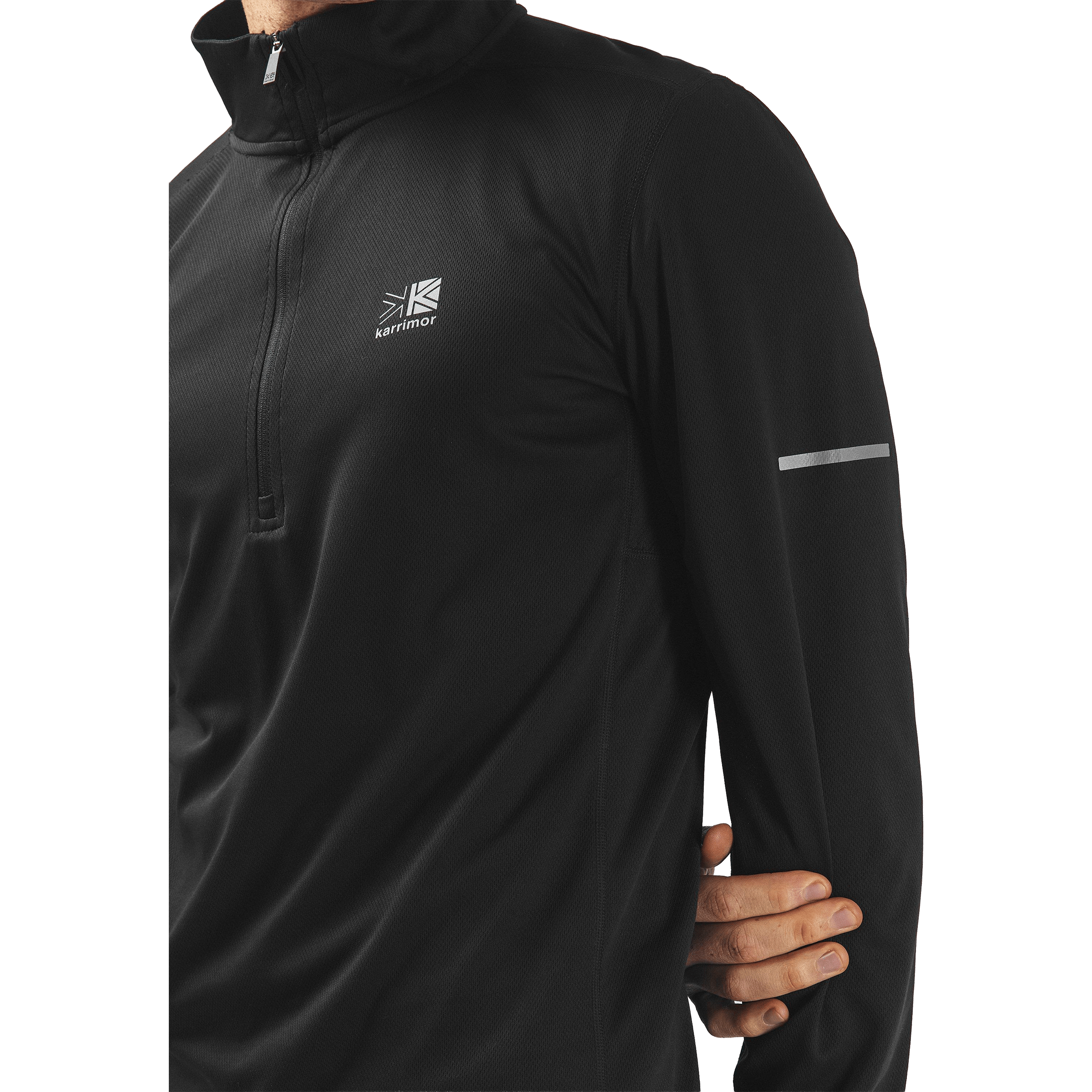 Mens Karrimor Quarter-Zip (Long Sleeve) Performance Top