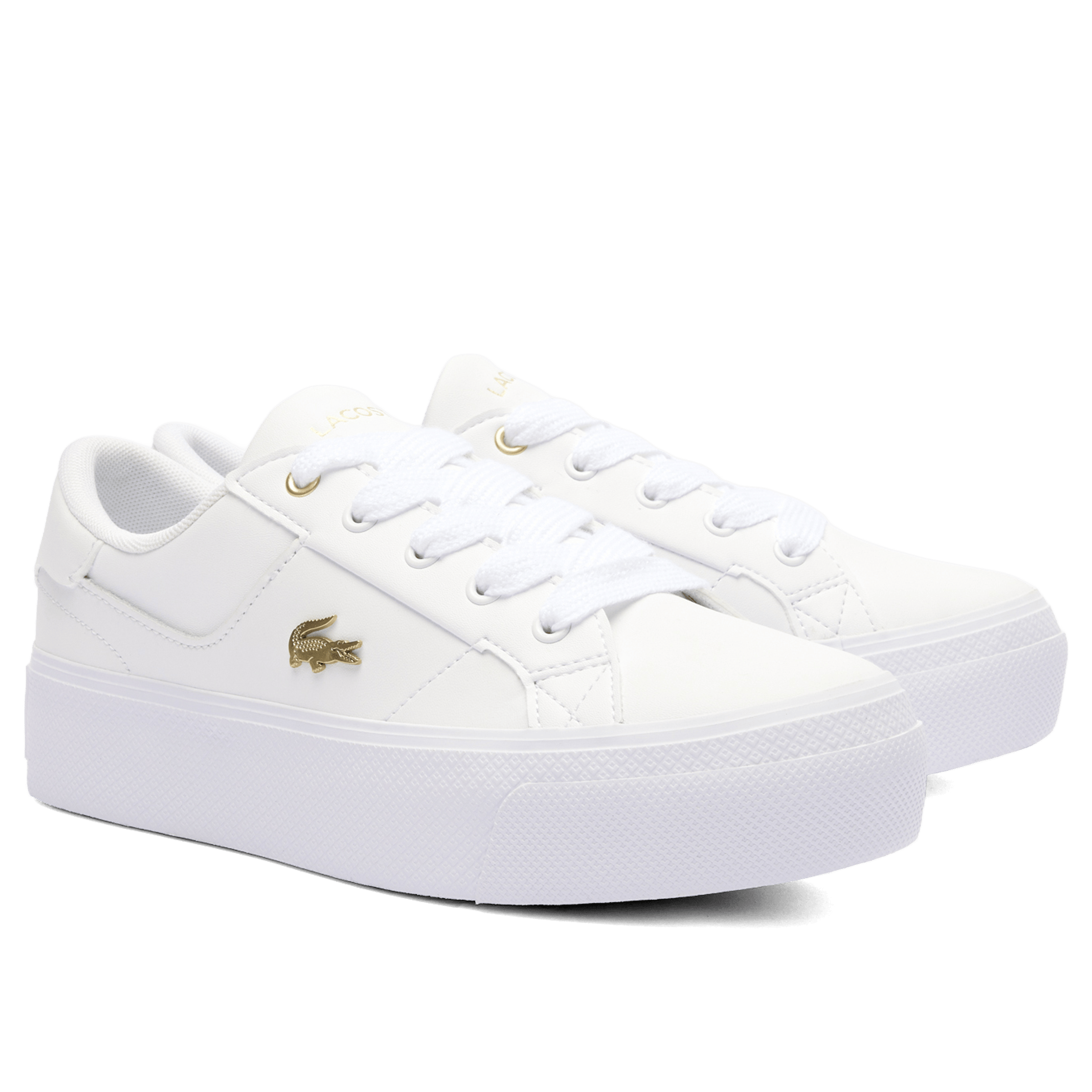 Womens Lacoste Ziane Platform Leather Shoes