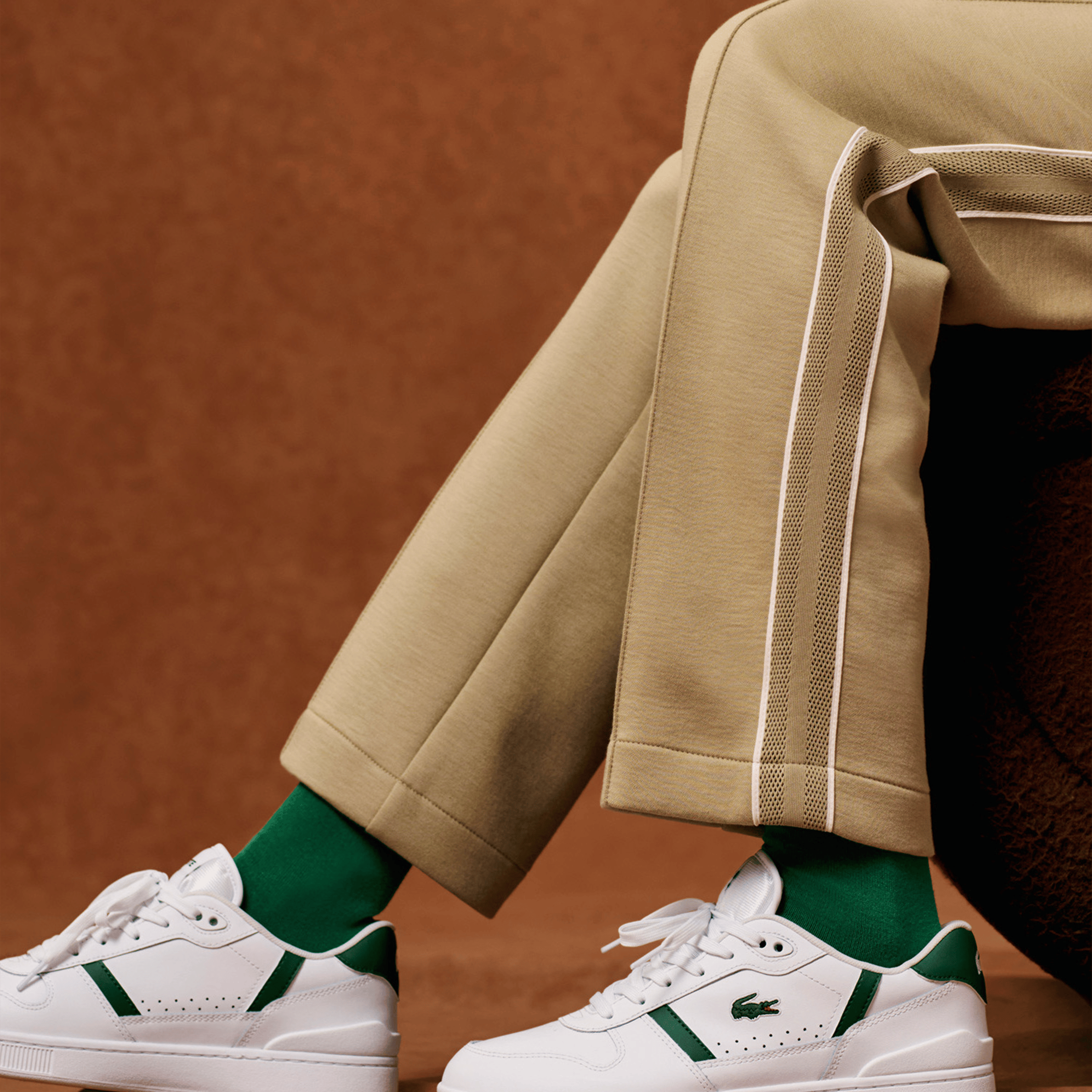 Mens Lacoste T-Clip Set Leather Shoes