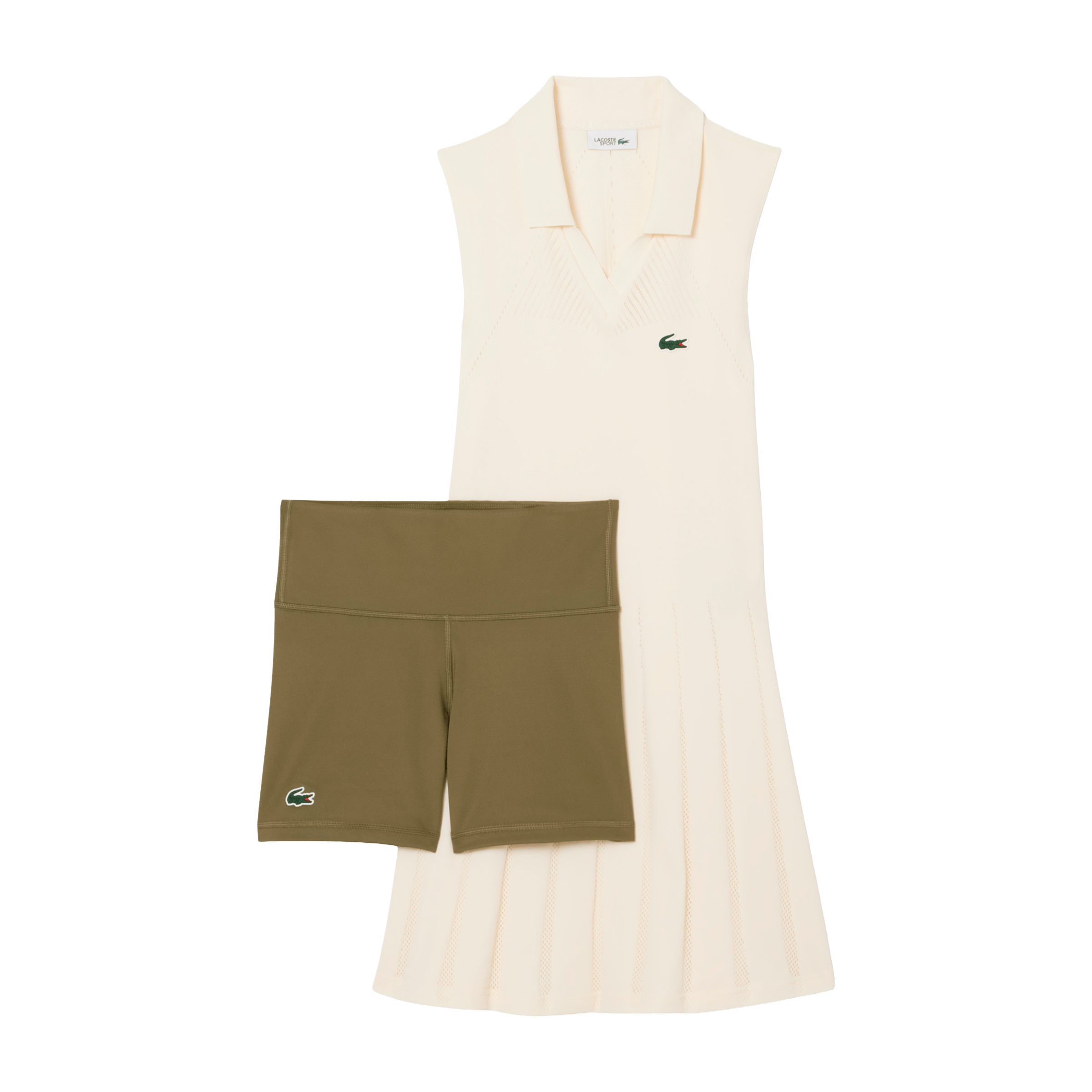 Womens Lacoste Stretch Tennis Dress & Shorts
