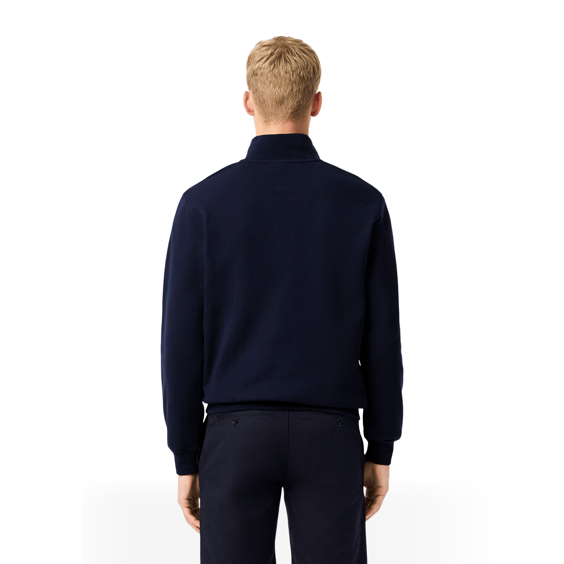 Mens Lacoste High Neck Zipped Fleece Sweatshirt
