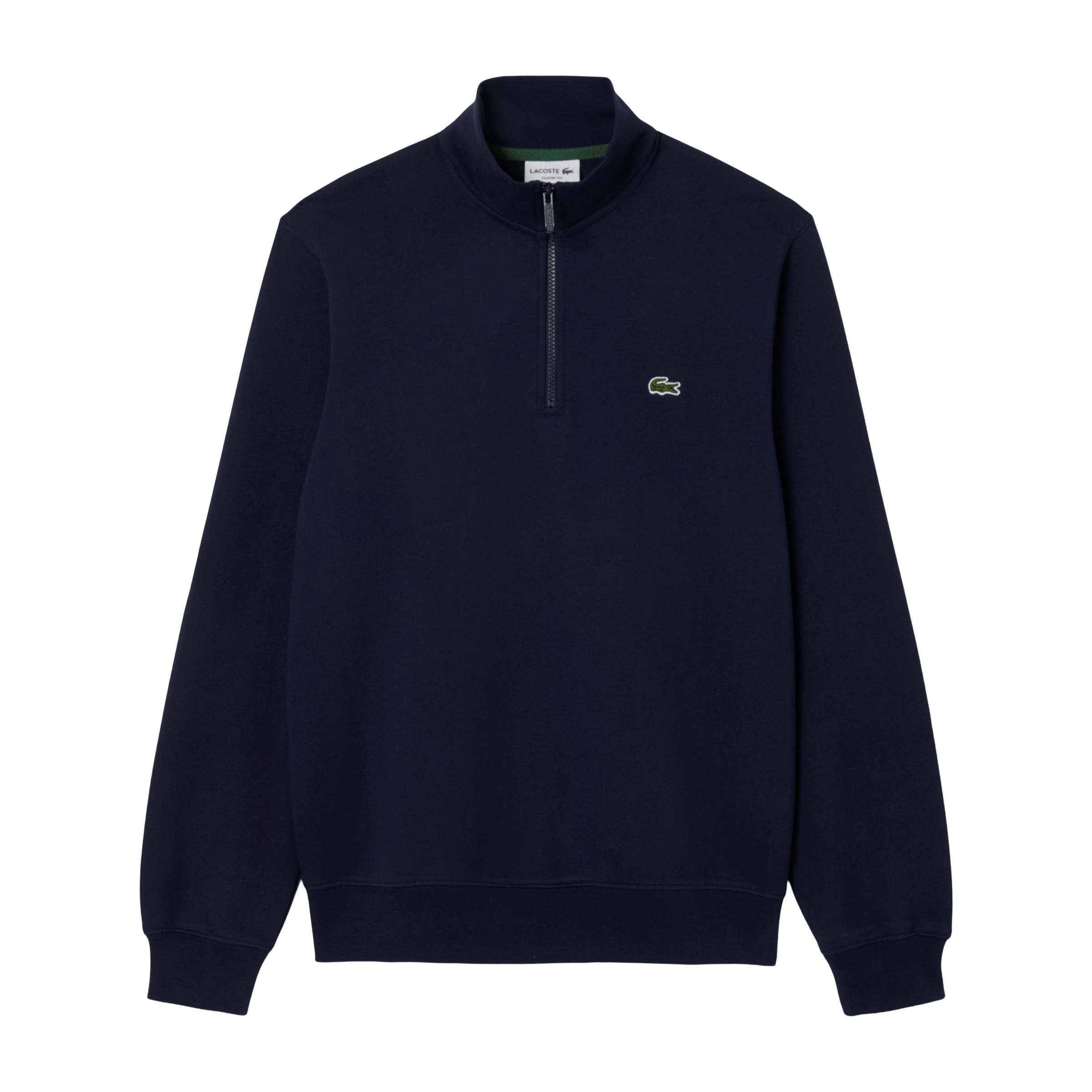 Mens Lacoste High Neck Zipped Fleece Sweatshirt