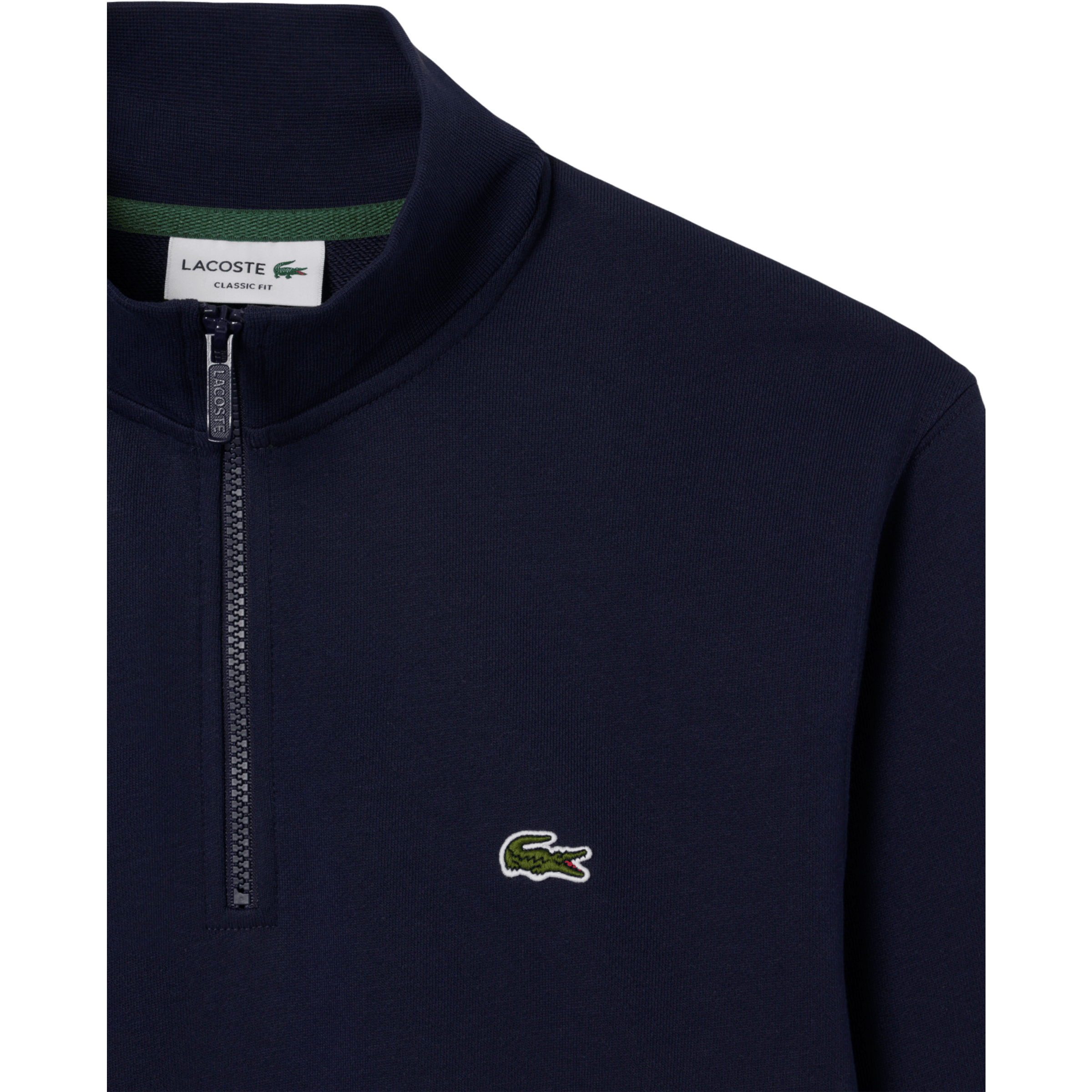 Mens Lacoste High Neck Zipped Fleece Sweatshirt