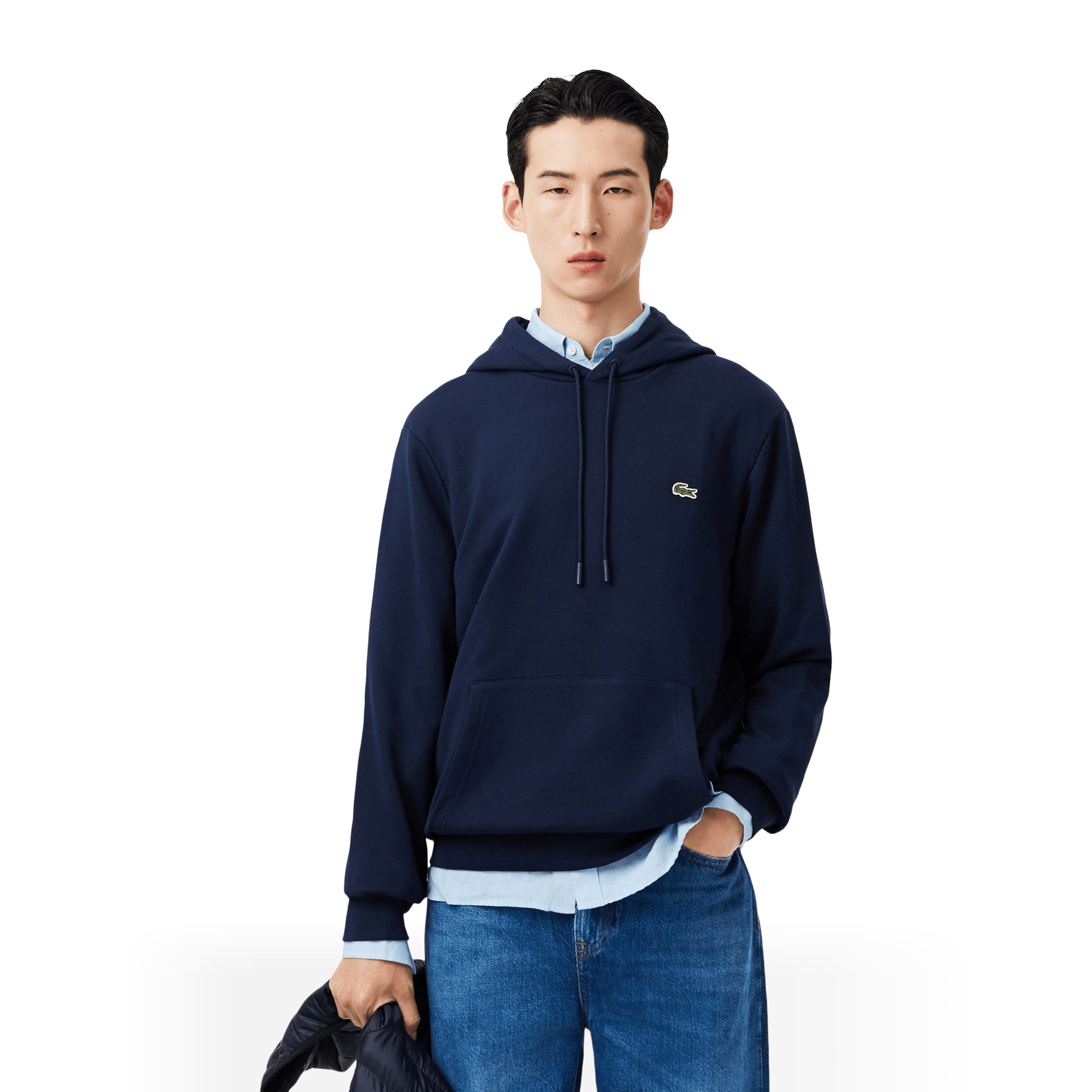 Mens Lacoste Cotton Fleece Hoodie