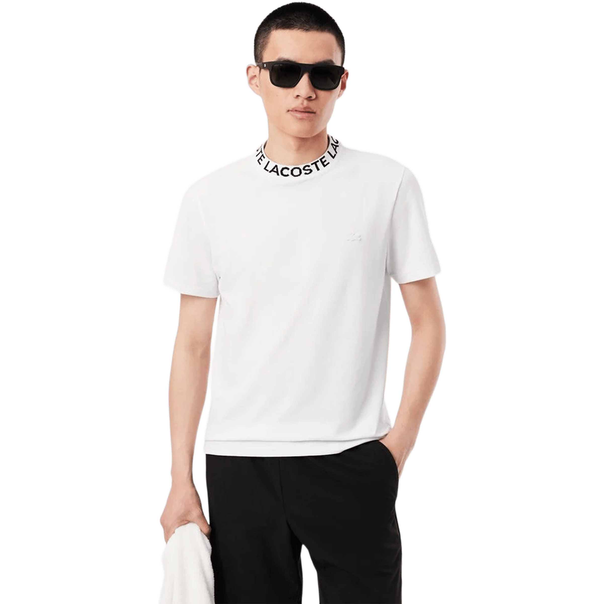 Mens Lacoste Branded Piqué Tee
