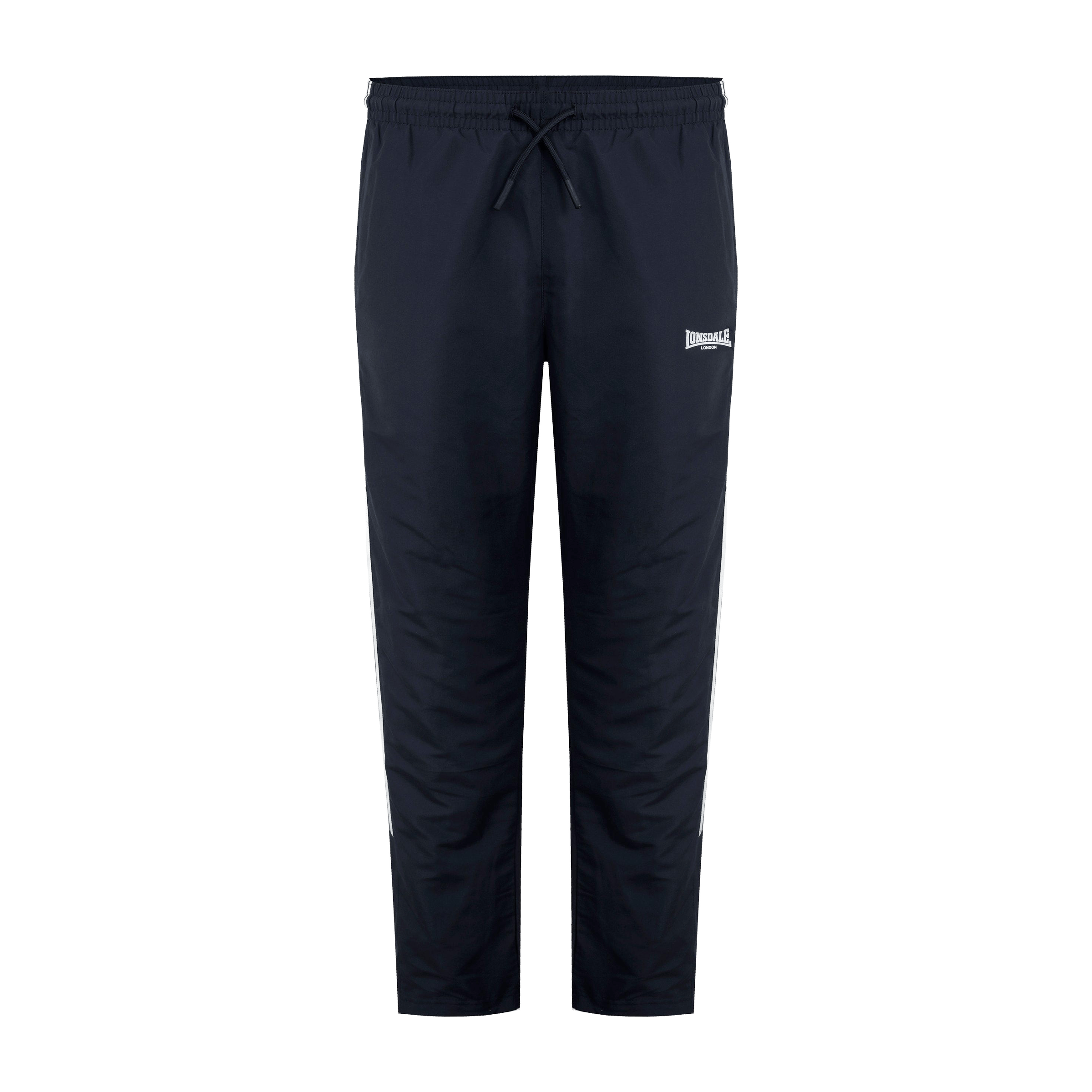 Mens Lonsdale 2 Stripe Open Hem Woven Pants