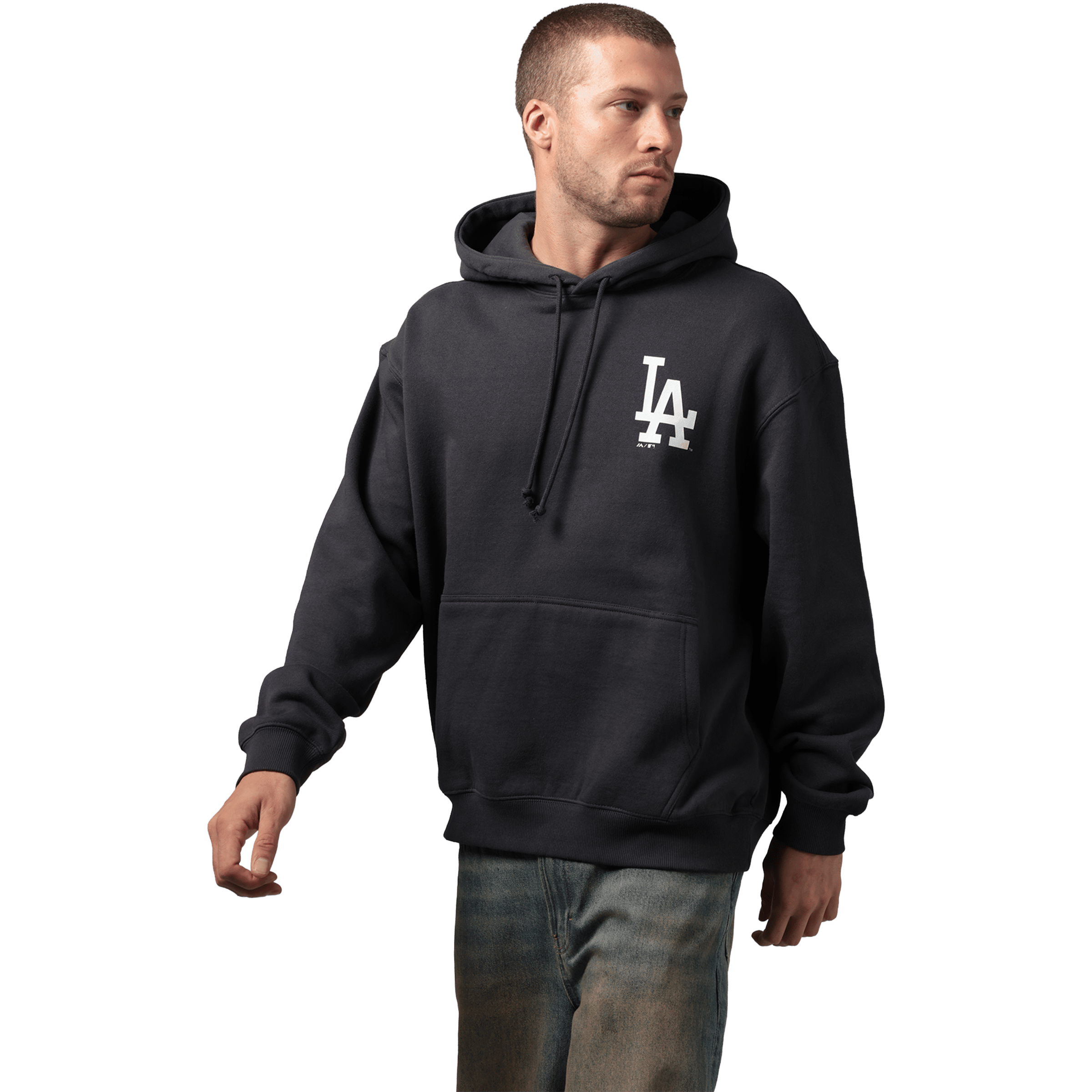 Mens Majestic Everteam Logo (LA Dodgers) Hoodie