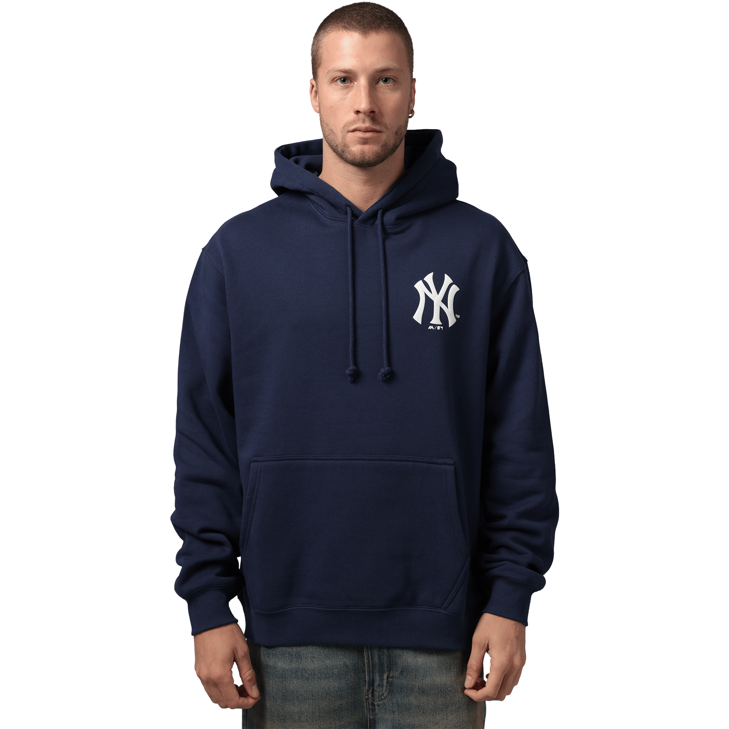 Mens Majestic Vintage Logo (NY Yankees) Hoodie