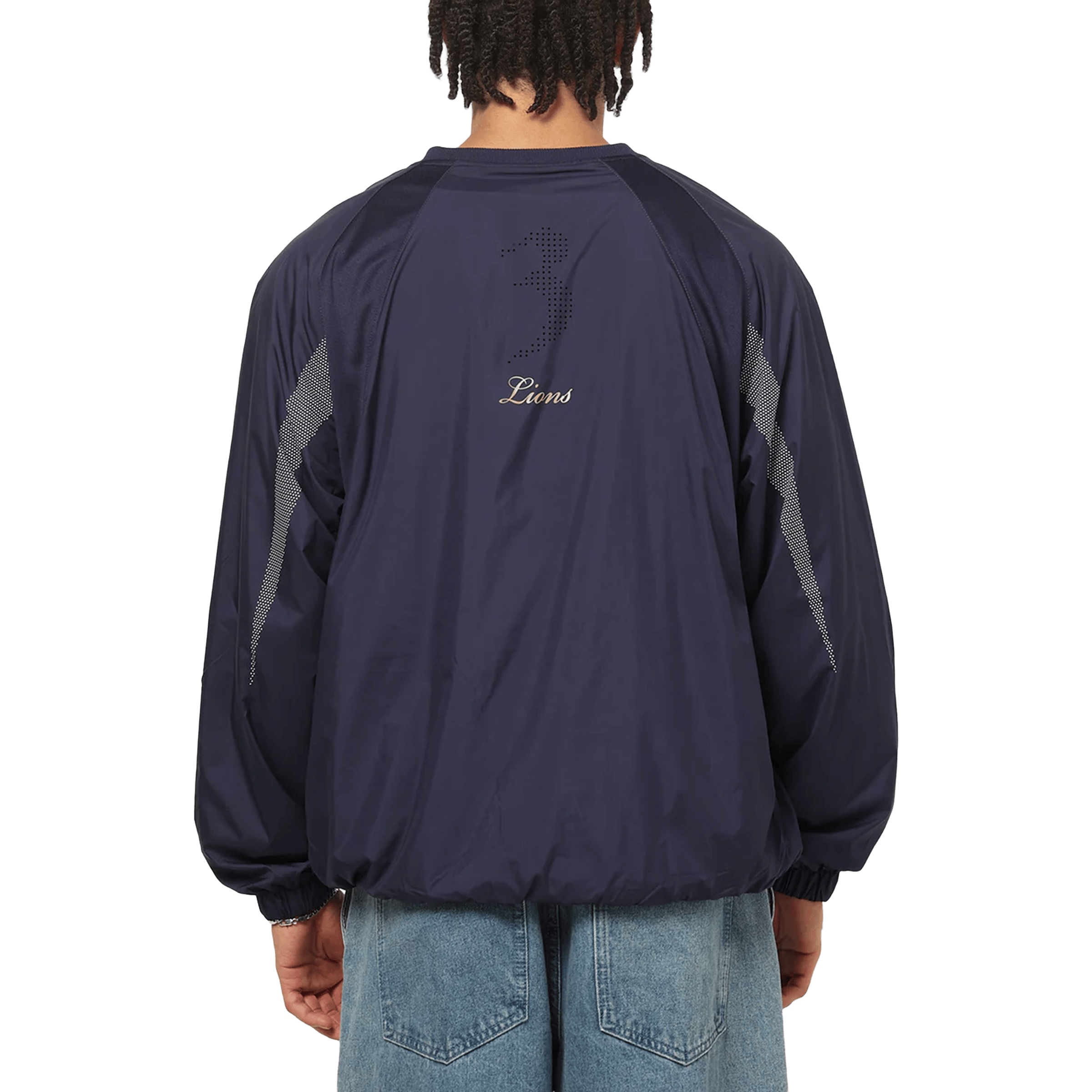 Mens Majestic England Nylon Crewneck Sweatshirt