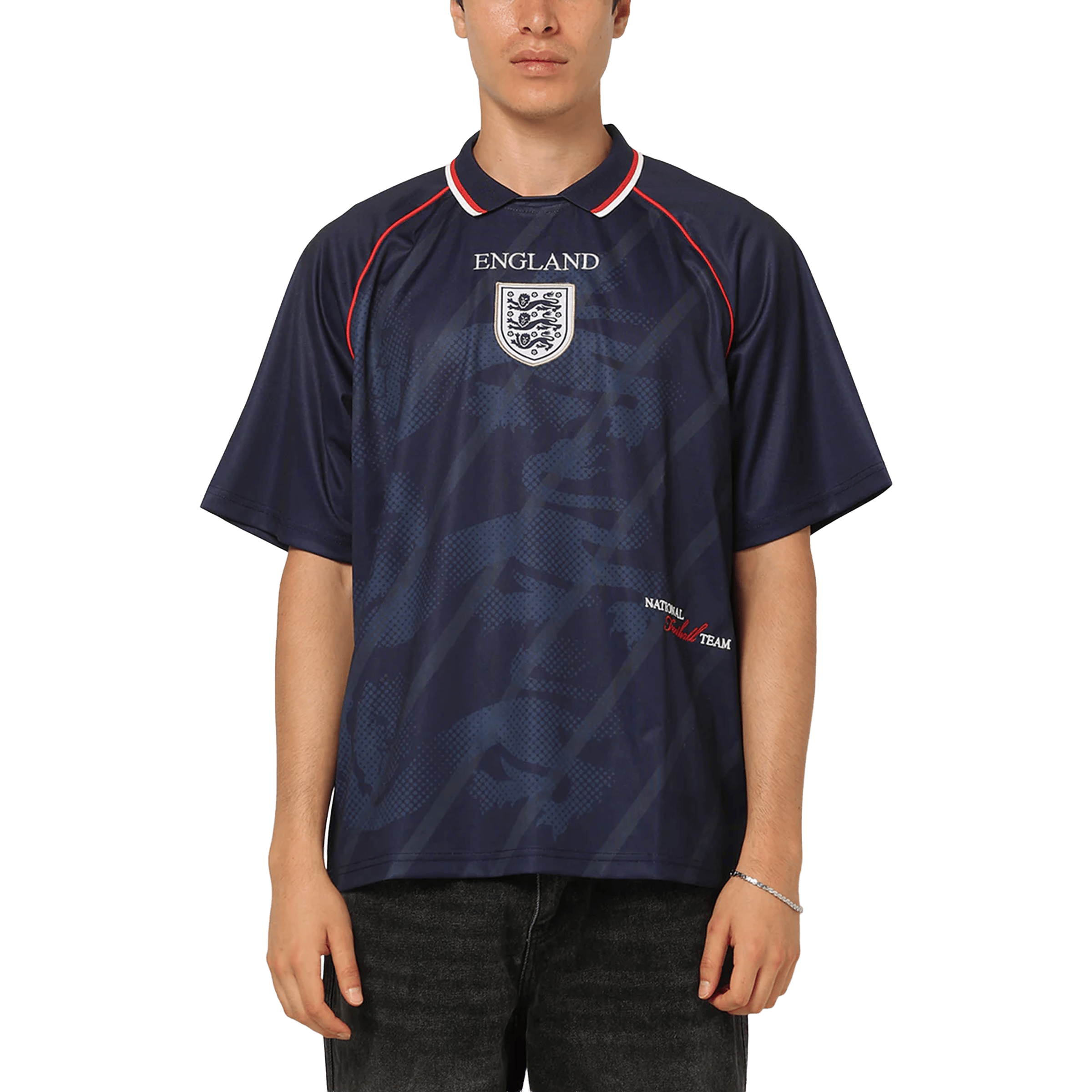 Mens Majestic England Mesh Football Jersey