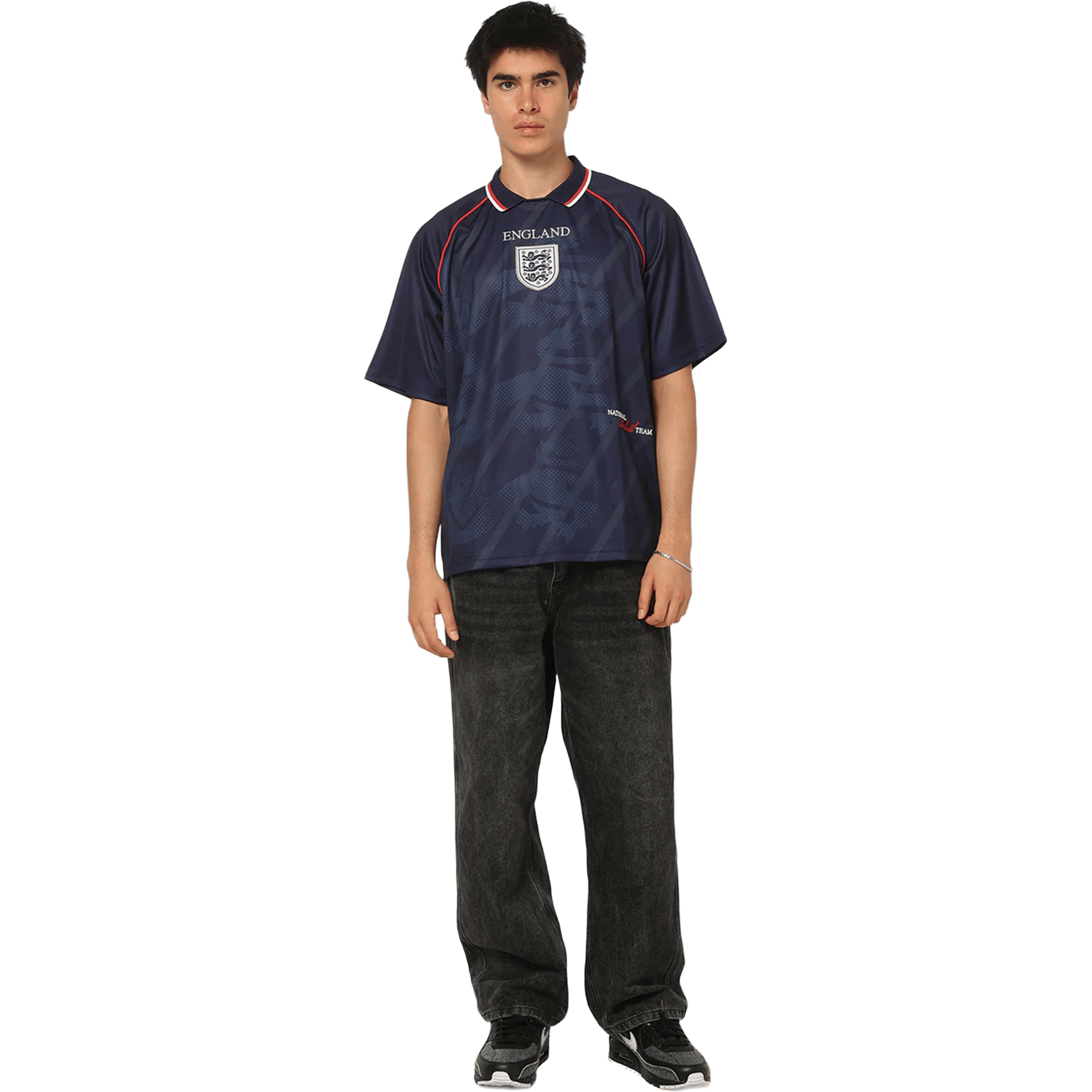 Mens Majestic England Mesh Football Jersey