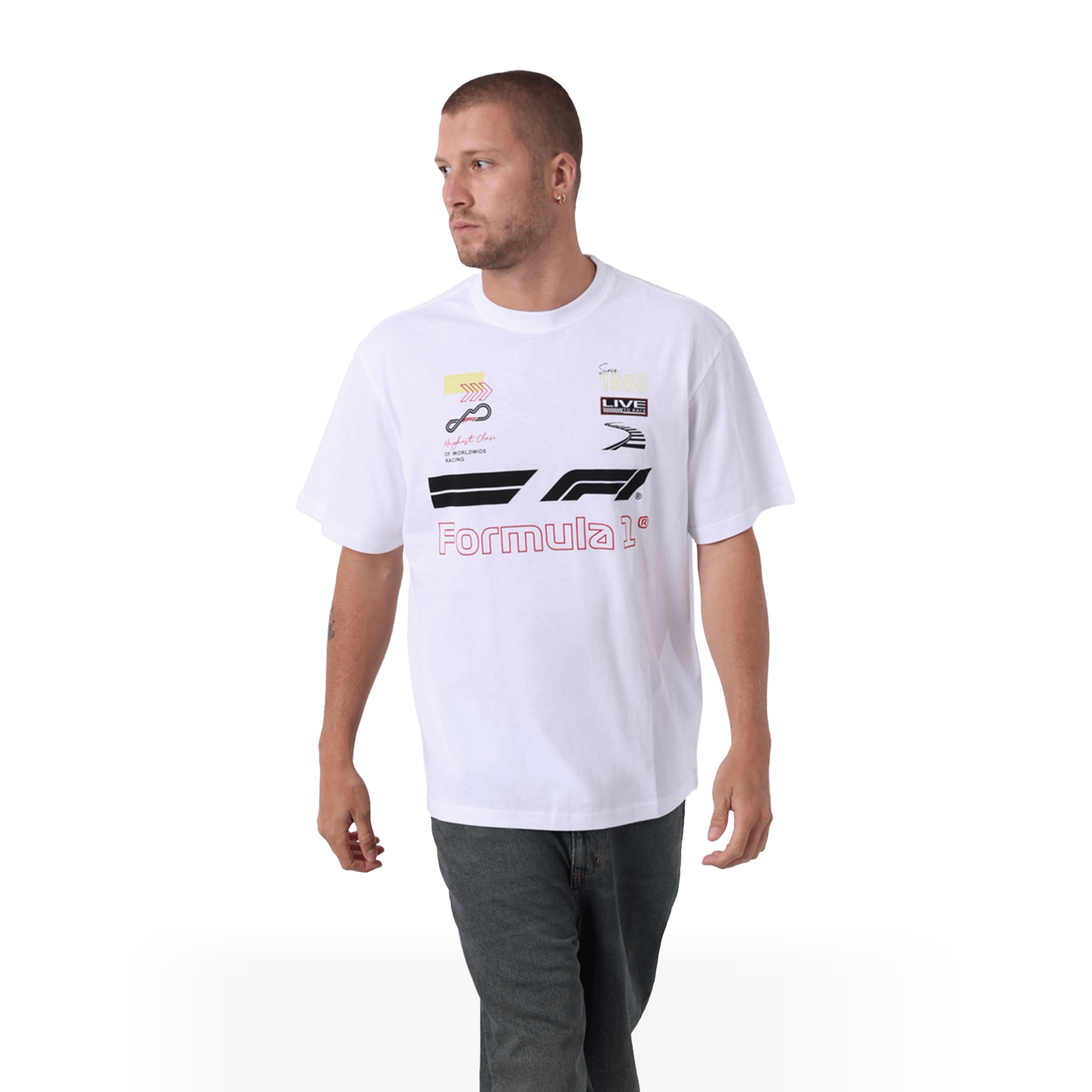 Mens Majestic F1 Vintage Tee