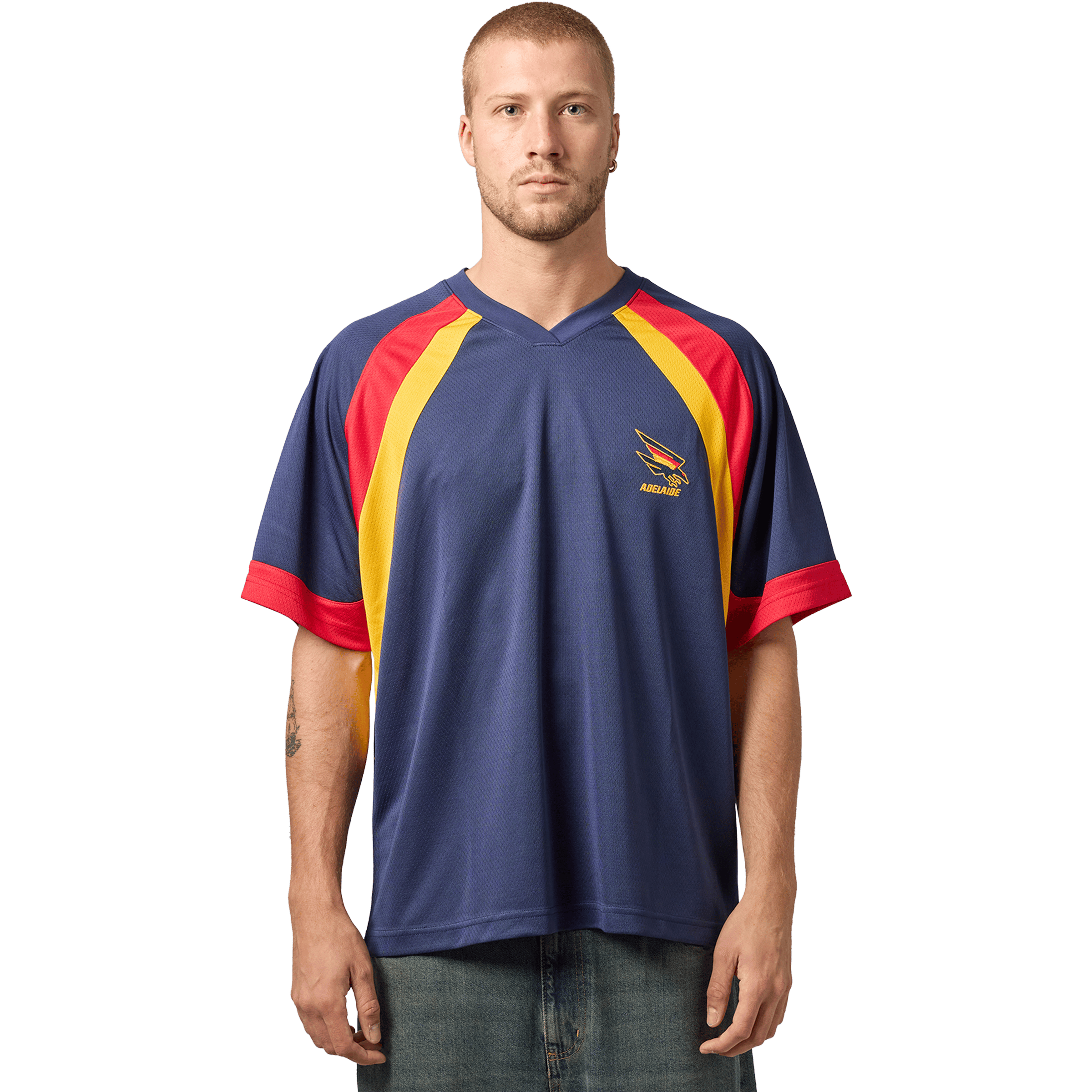 Mens Mitchell & Ness UNISEX V-NECK SOCCER TEE CRWS