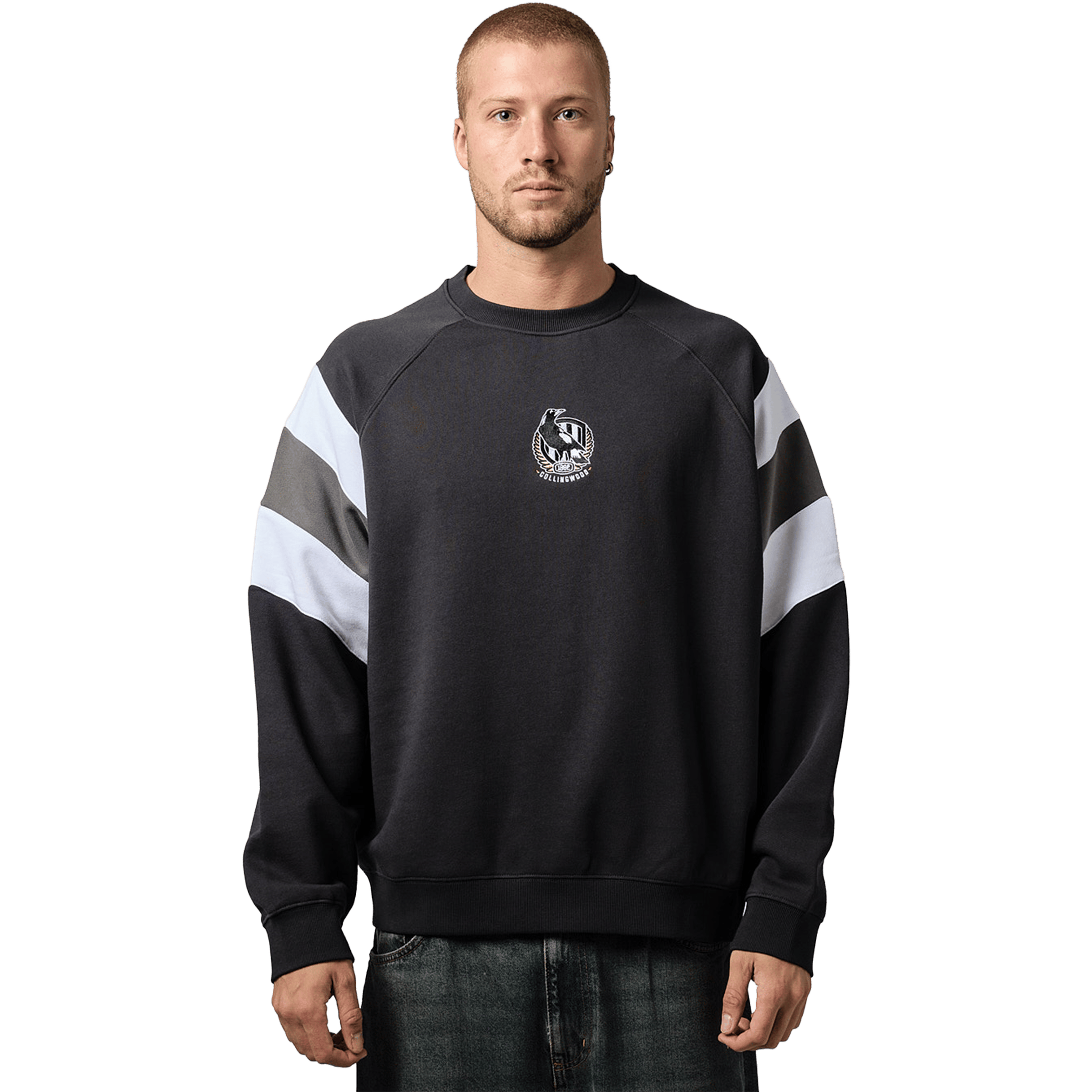 Unisex Mitchell & Ness AFL Collingwood Magpies Splice Crew Sweatshirts