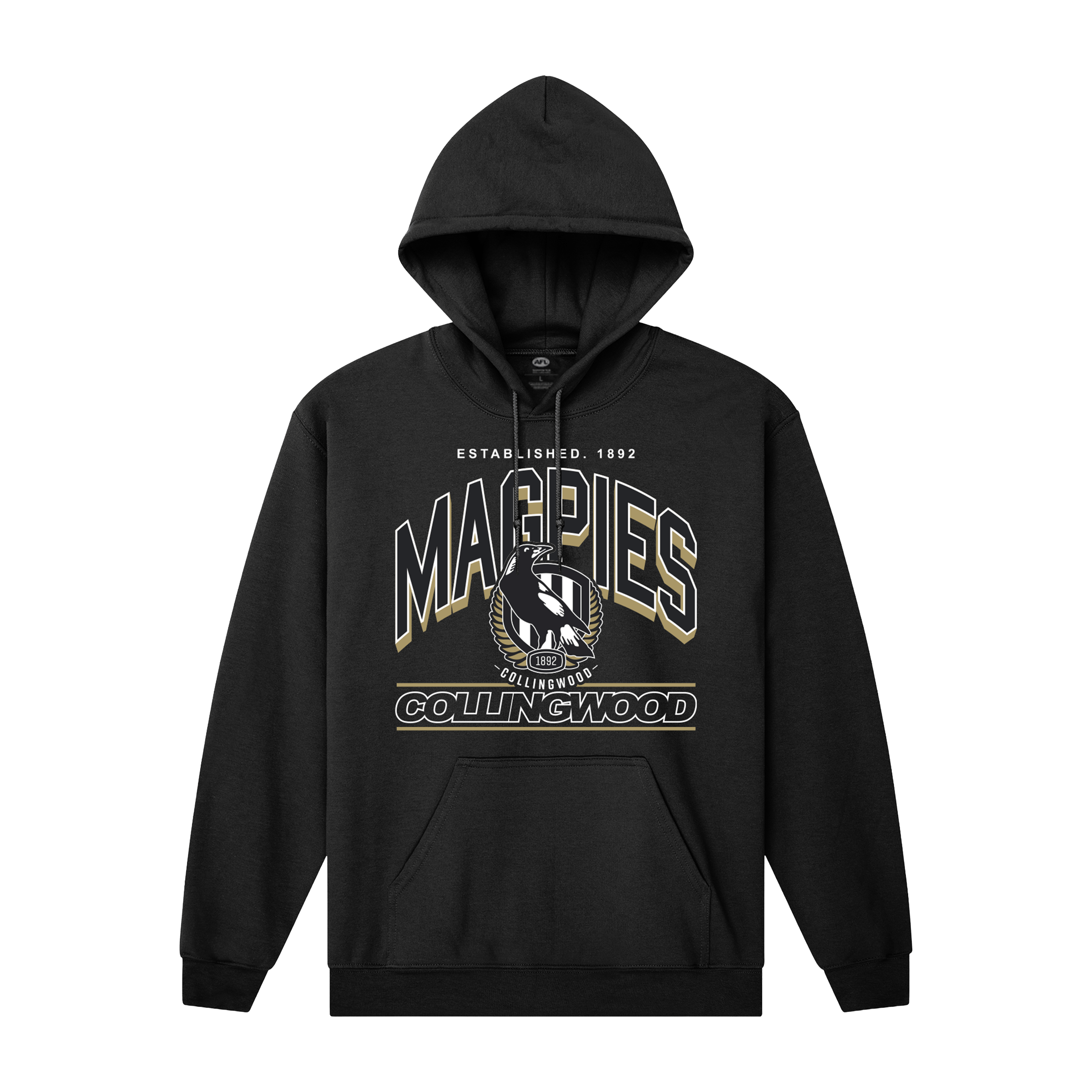 Mens Mitchell & Ness AFL Collingwood Magpies Arch Stack Hoodie