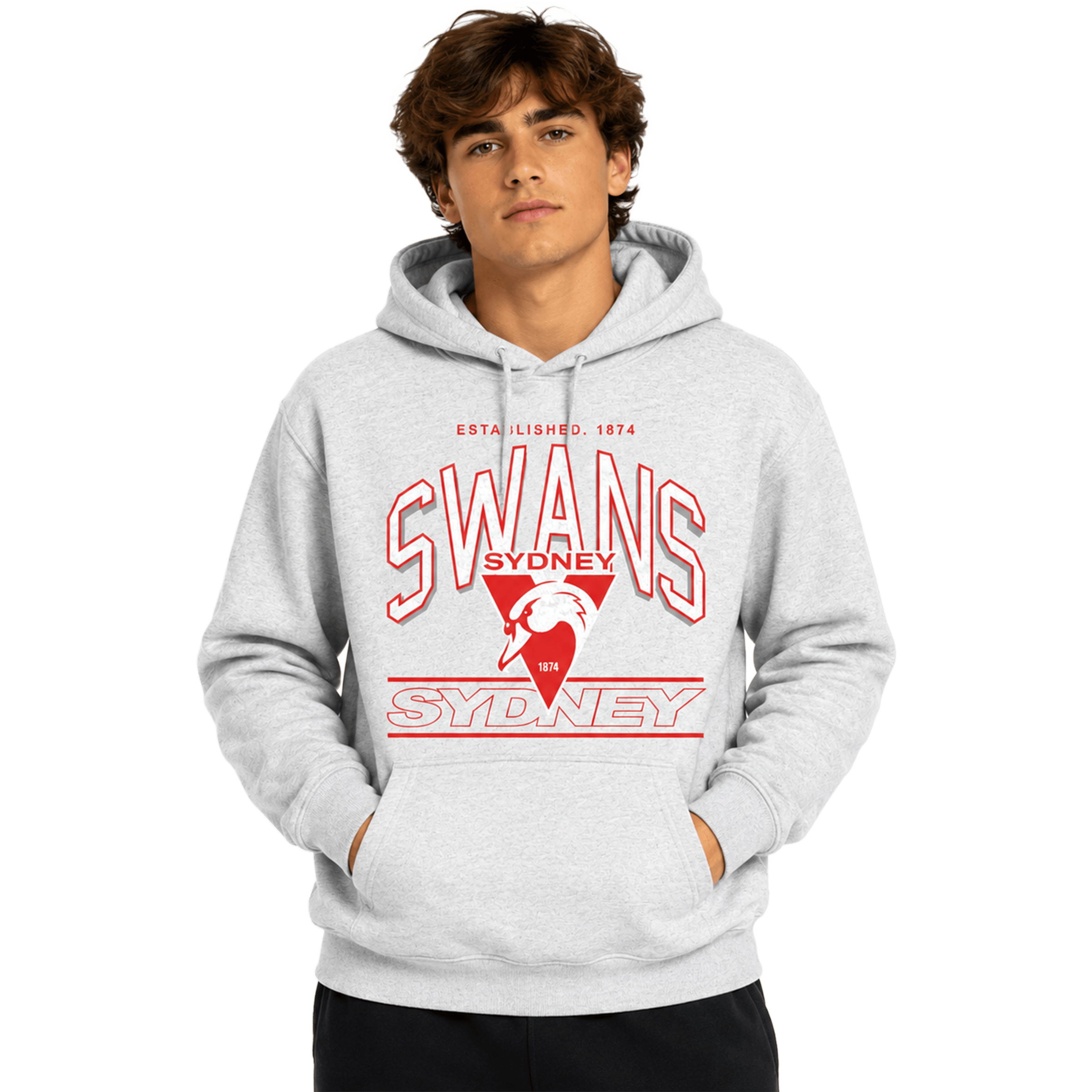 Unisex Mitchell & Ness AFL Sydney Swans Arch Stack Hoodie