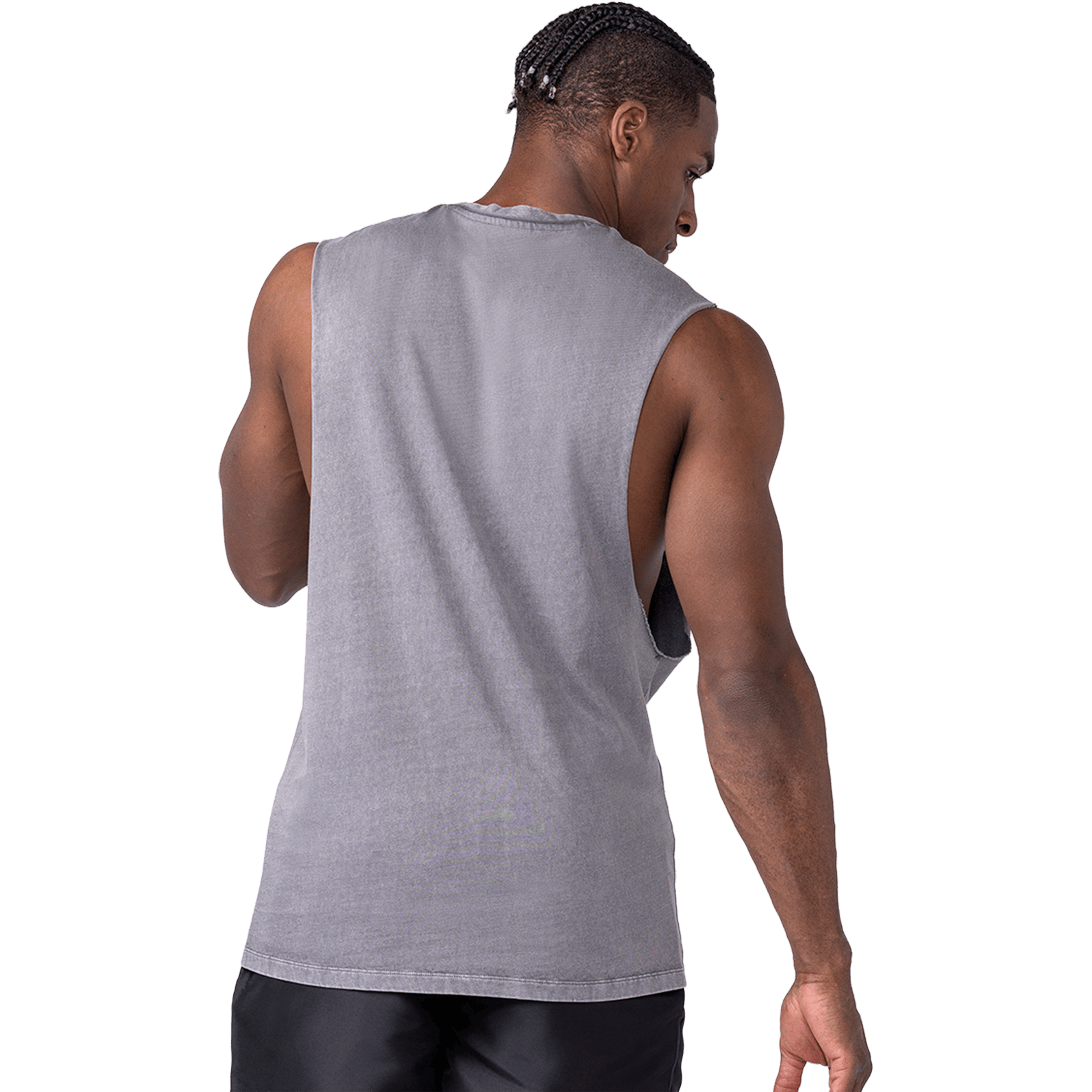 Mens Muscle Nation Vintage Training Drop Arm Tank