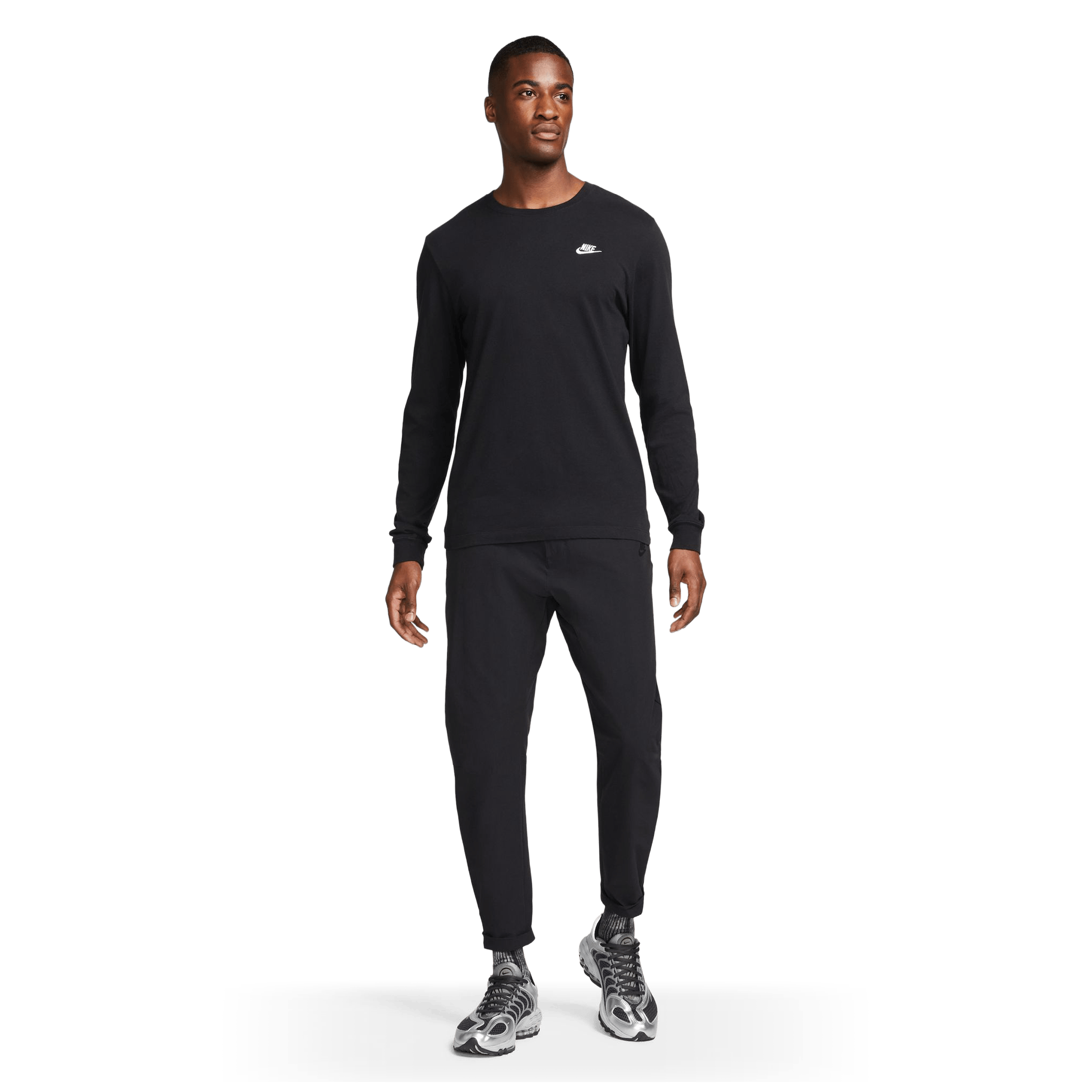 Mens Nike Sportswear Club Long-Sleeve Tee