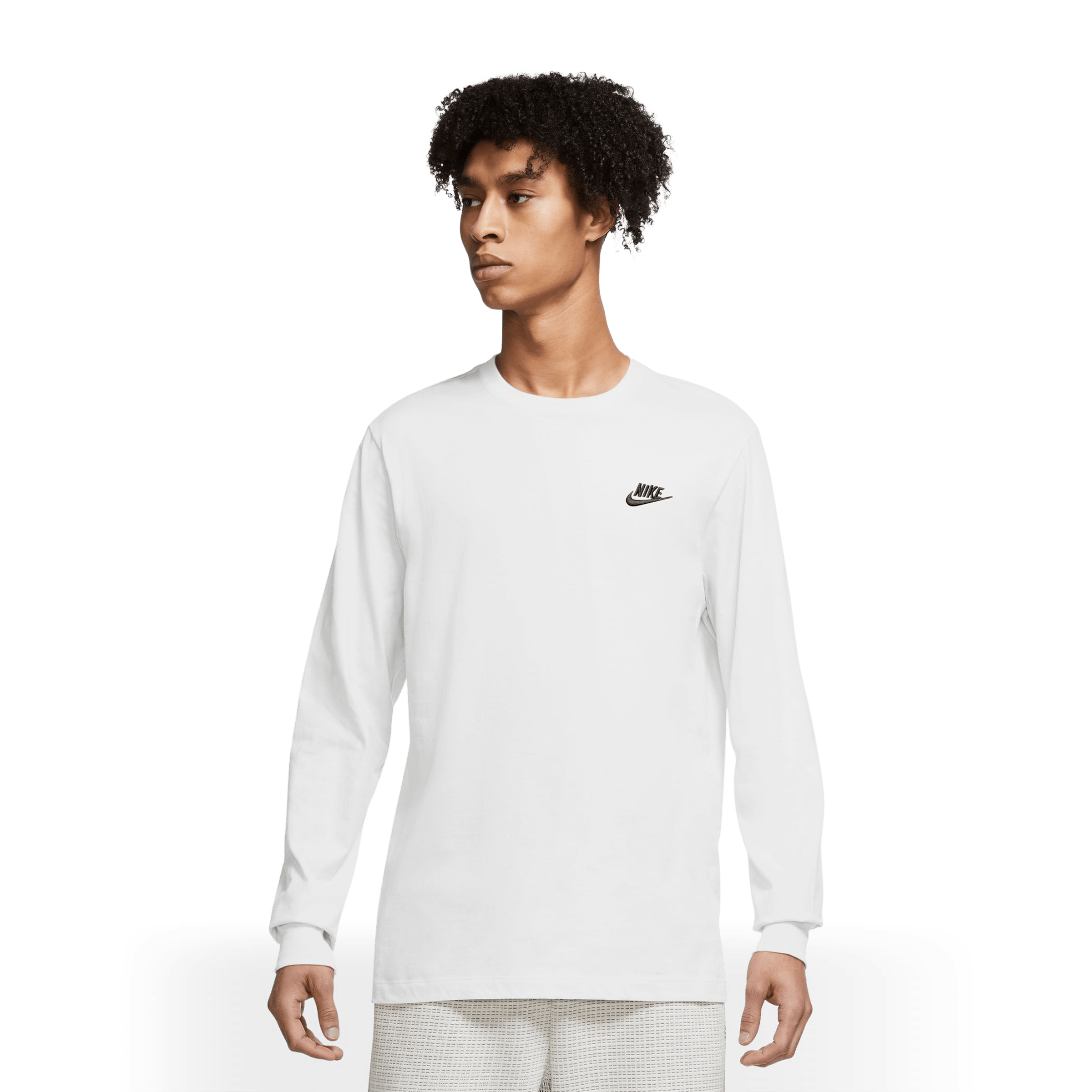 Mens Nike Sportswear Club Long-Sleeve Tee