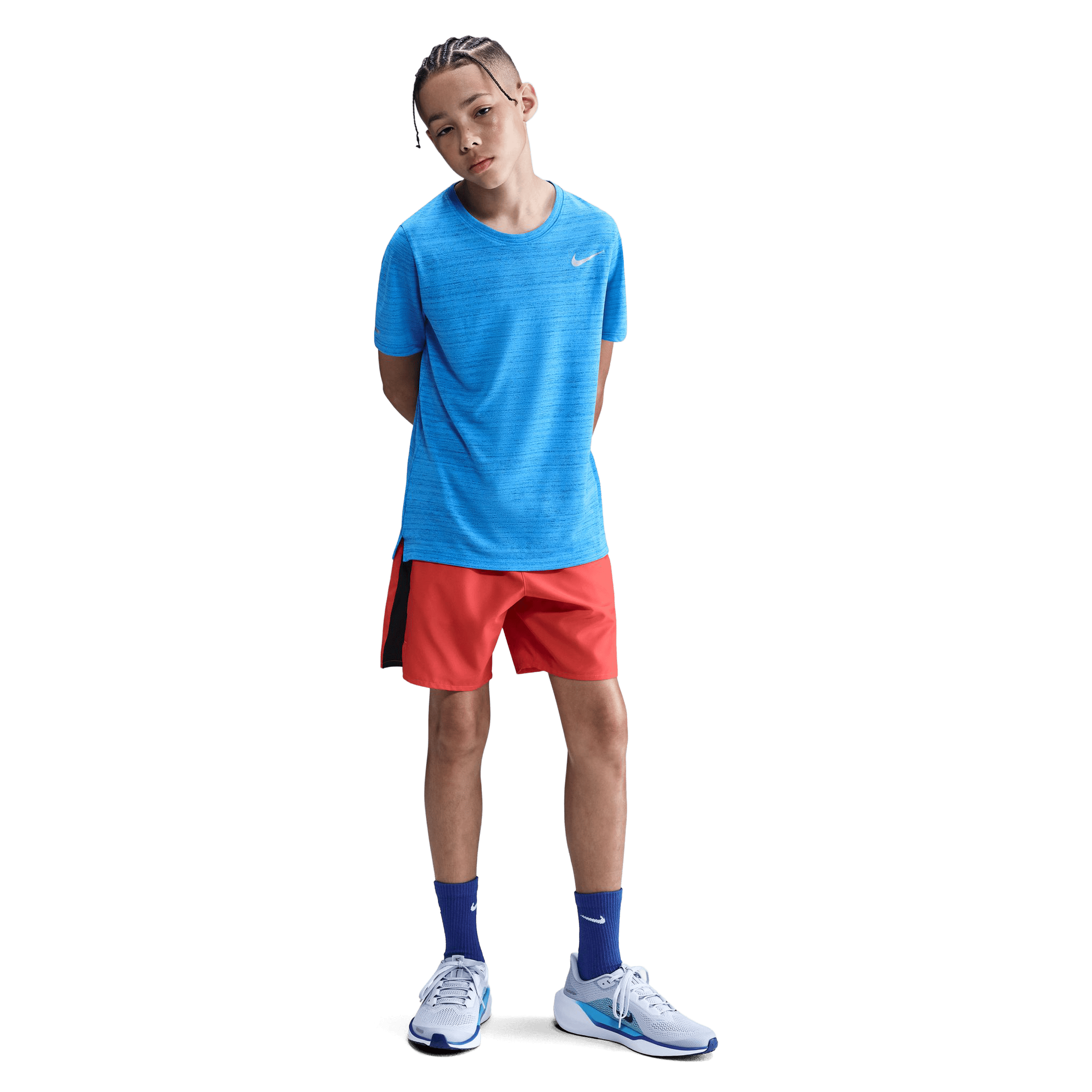 Kids Nike Multi Short Sleeve Miler Tee