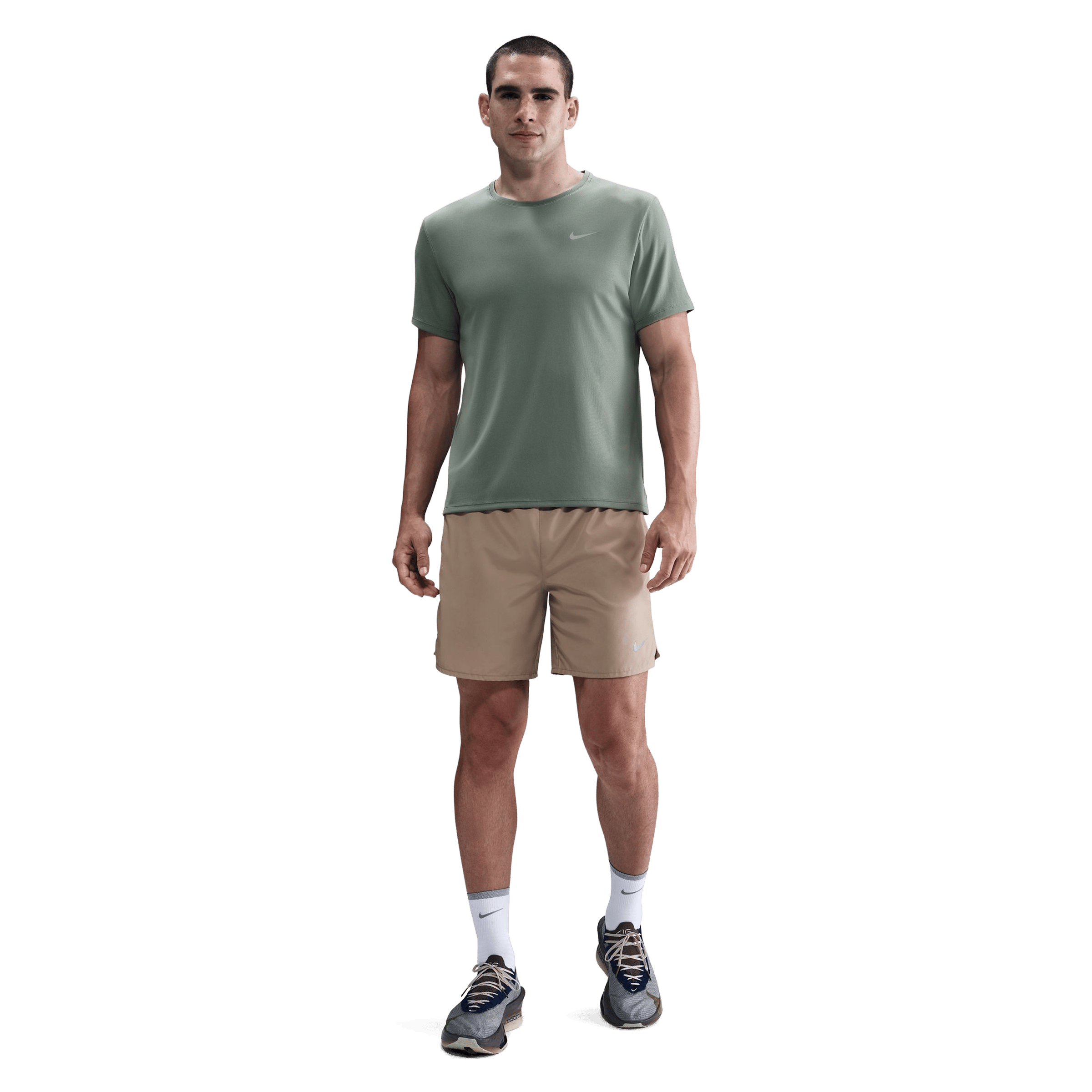 Mens Nike Miler Dri-FIT UV Short-Sleeve Running Top