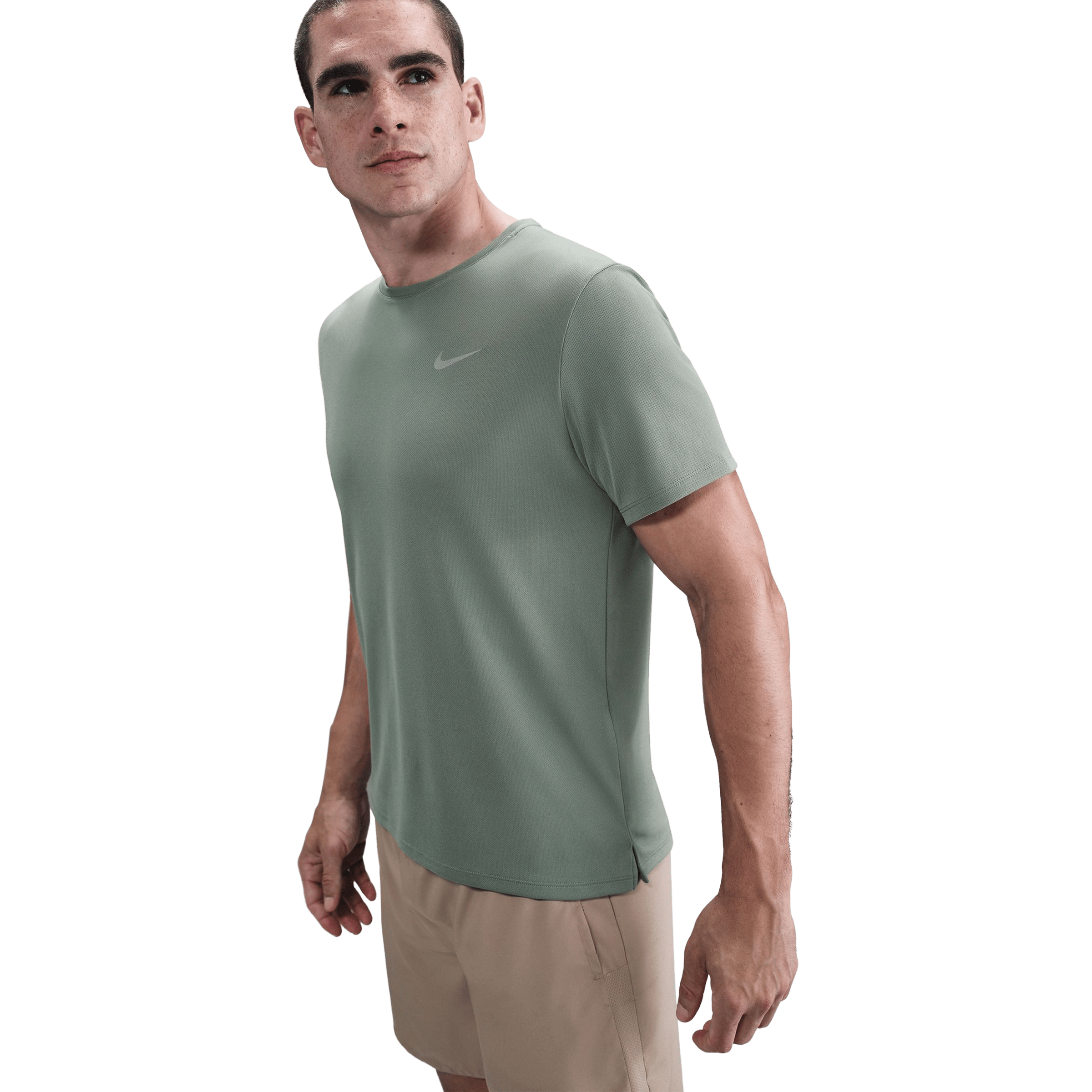 Mens Nike Miler Dri-FIT UV Short-Sleeve Running Top