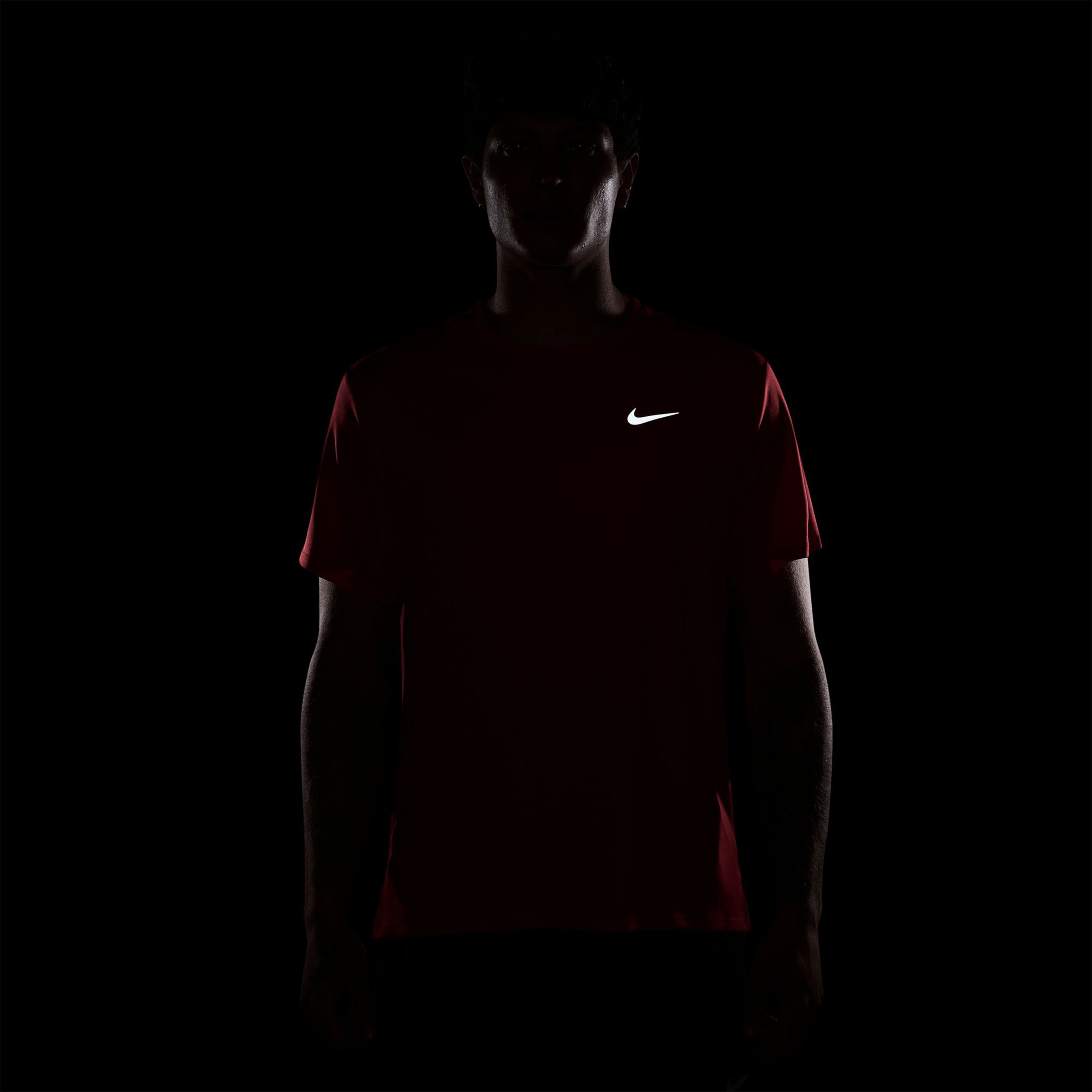 Mens Nike Miler Dri-FIT UV Short-Sleeve Running Top