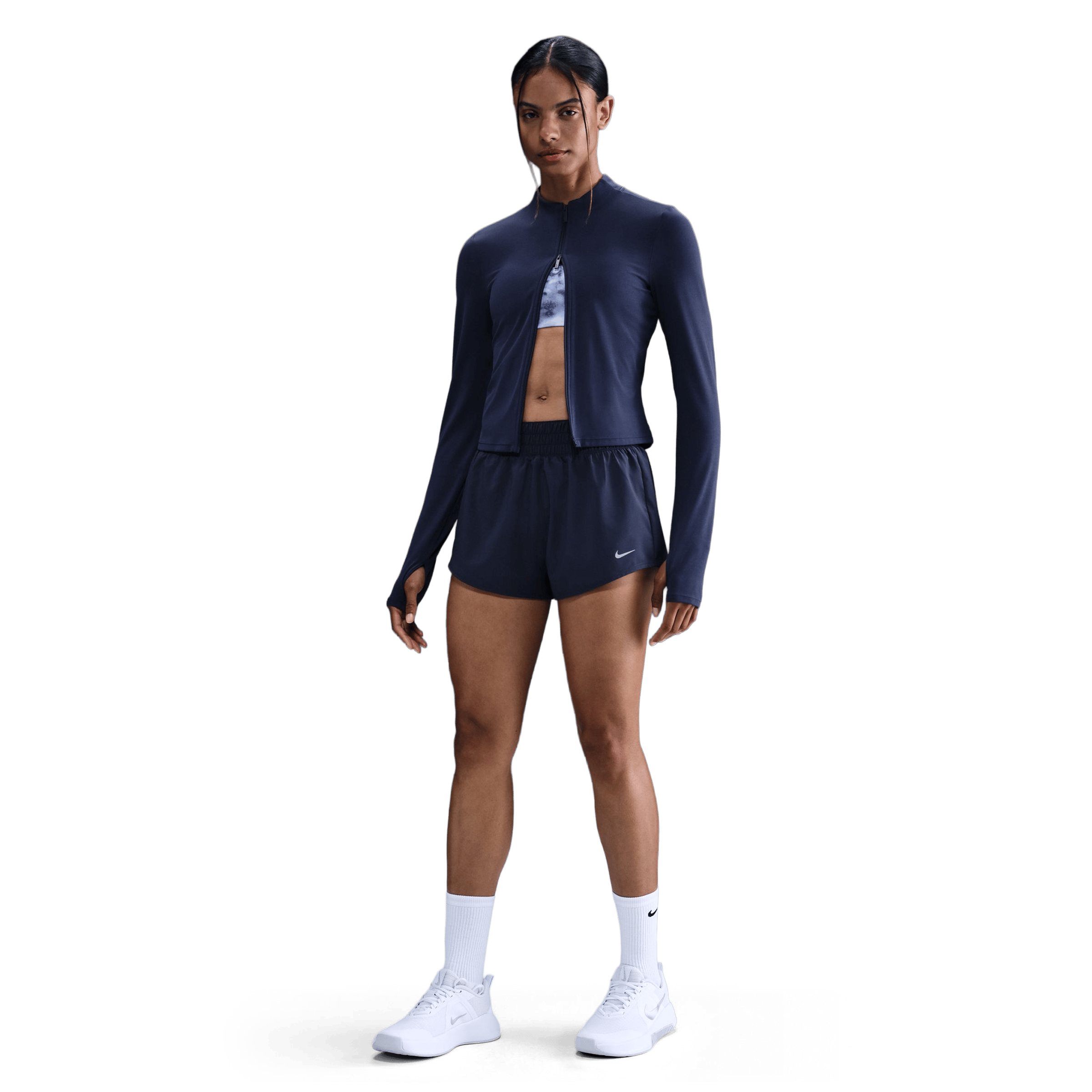 Womens Nike One Dri-FIT Mid-Rise (3") Brief-Lined Shorts