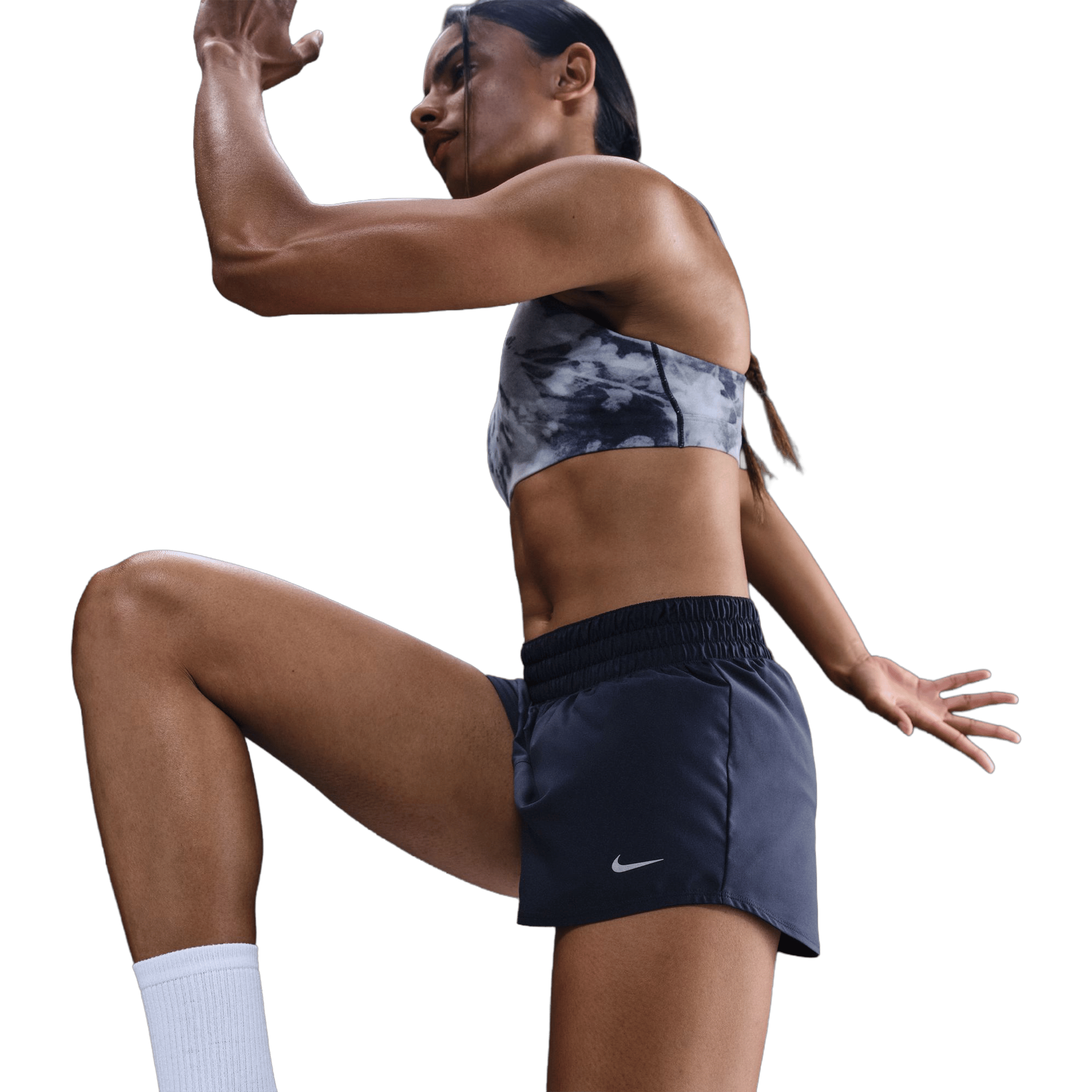 Womens Nike One Dri-FIT Mid-Rise (3") Brief-Lined Shorts