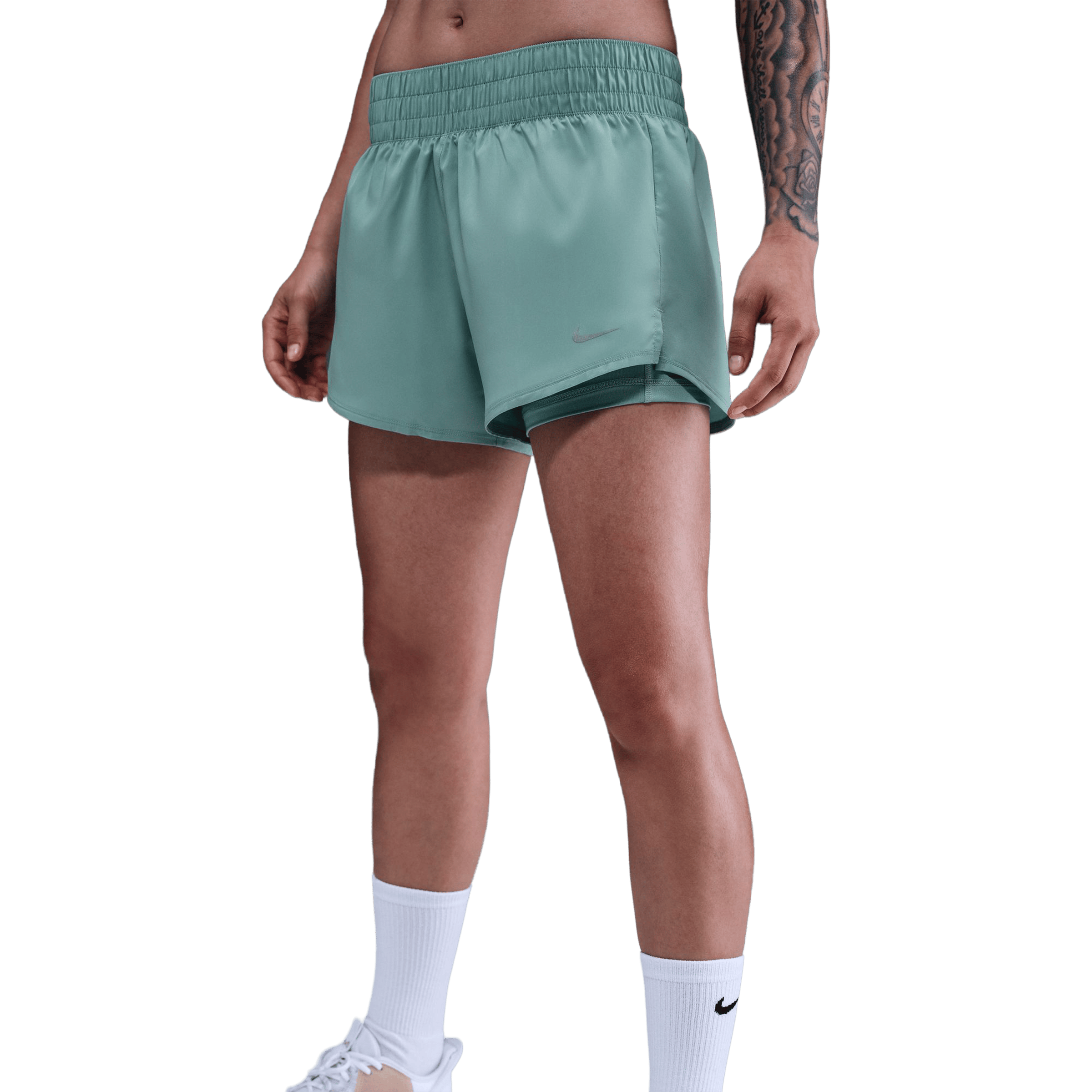 Womens Nike One Dri-FIT Mid-Rise (3") 2-in-1 Shorts