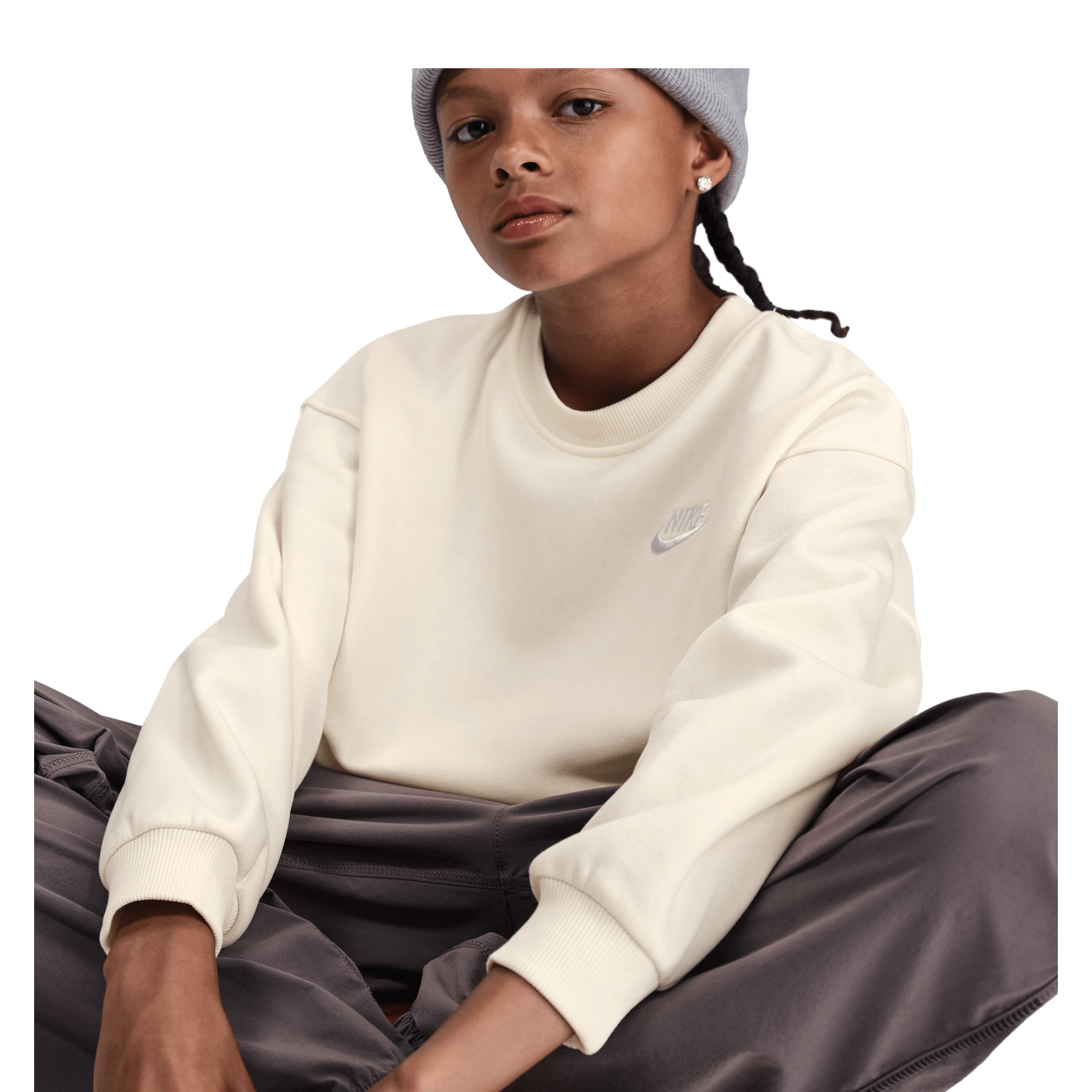 Kids Nike Sportswear Club (Older Kids) Fleece Oversized Sweatshirt