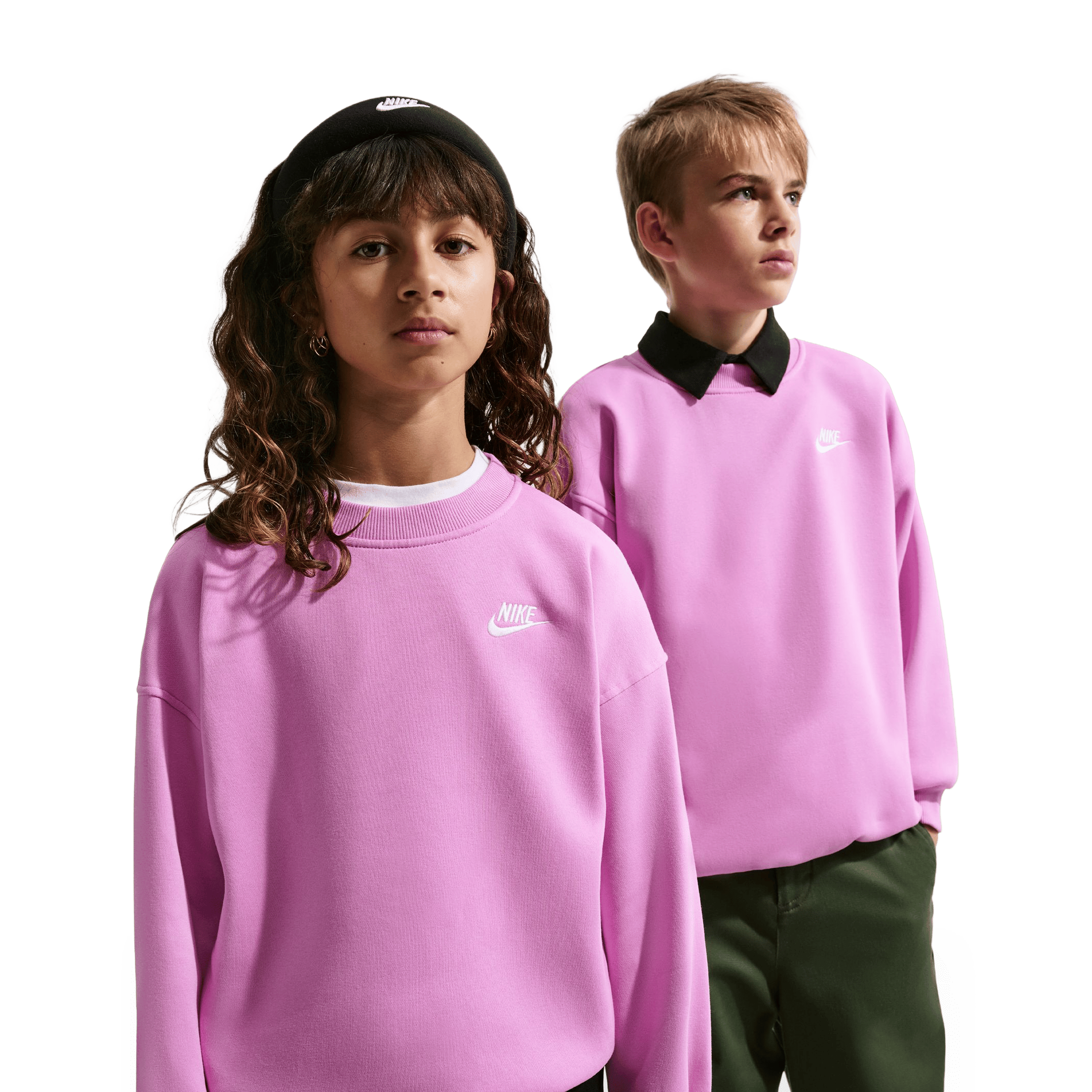 Kids Nike Sportswear Club (Older Kids) Fleece Oversized Sweatshirt