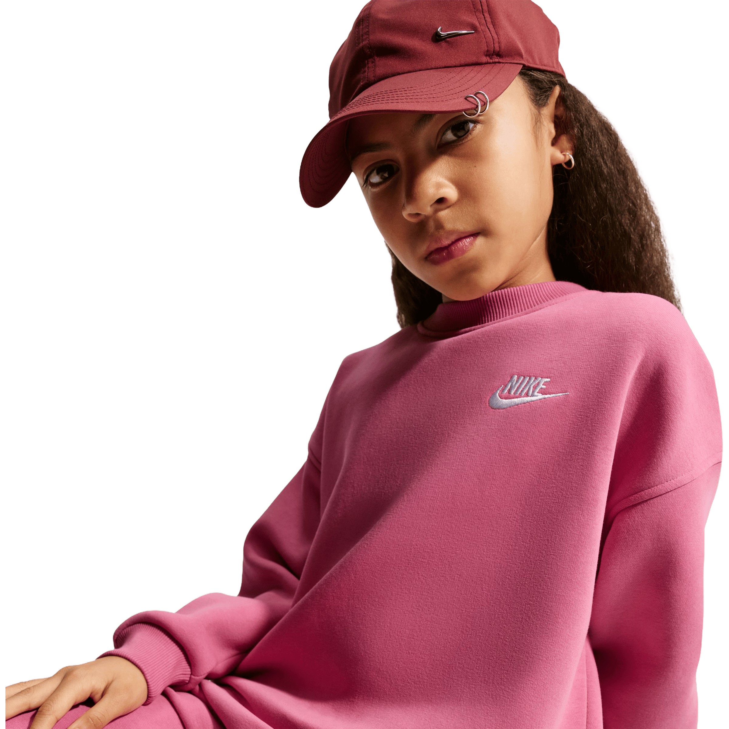 Kids Nike Sportswear Club (Older Kids) Fleece Oversized Sweatshirt