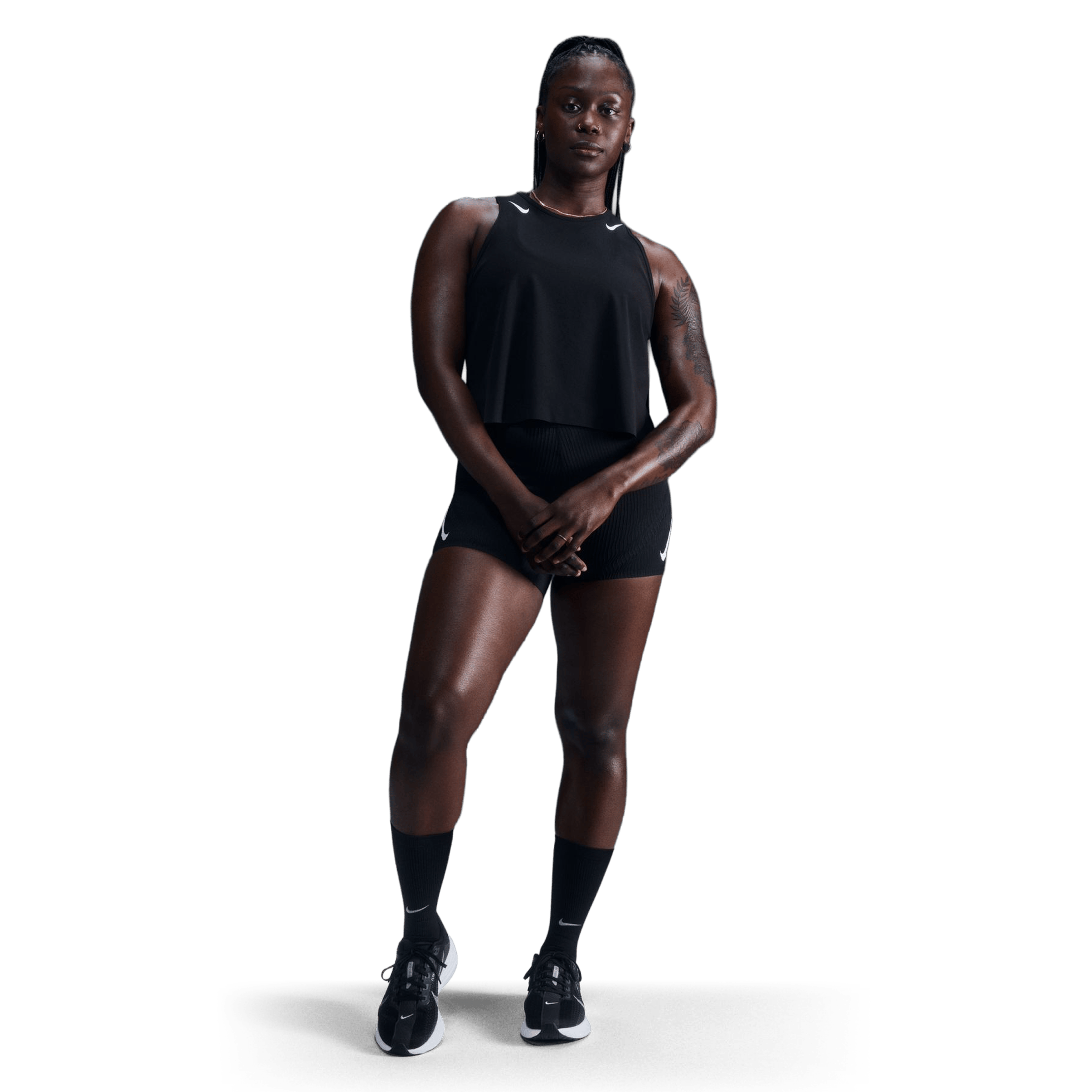 Womens Nike AeroSwift ADV Cropped Running Tank Top