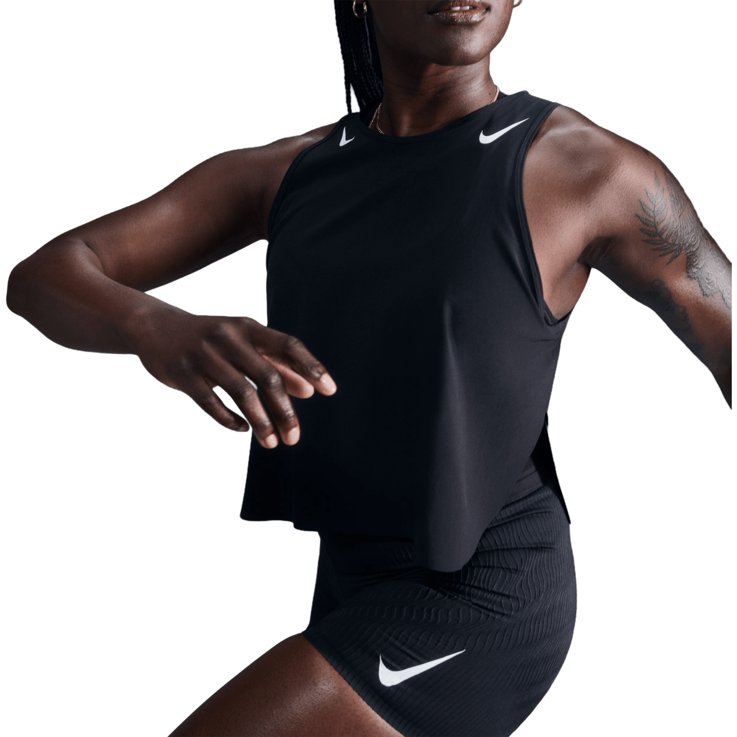 Womens Nike AeroSwift ADV Cropped Running Tank Top