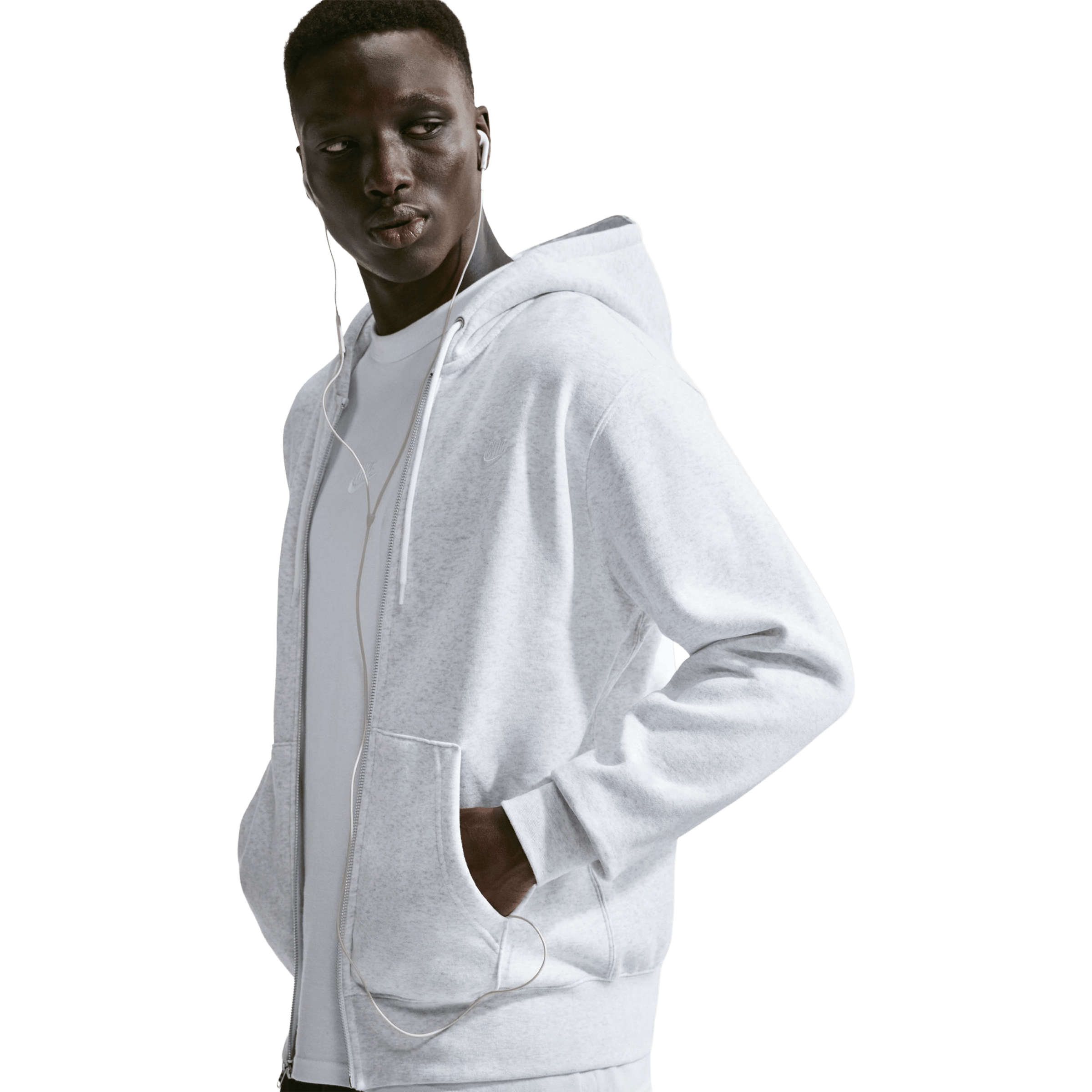 Mens Nike Club Full-Zip Fleece Hoodie
