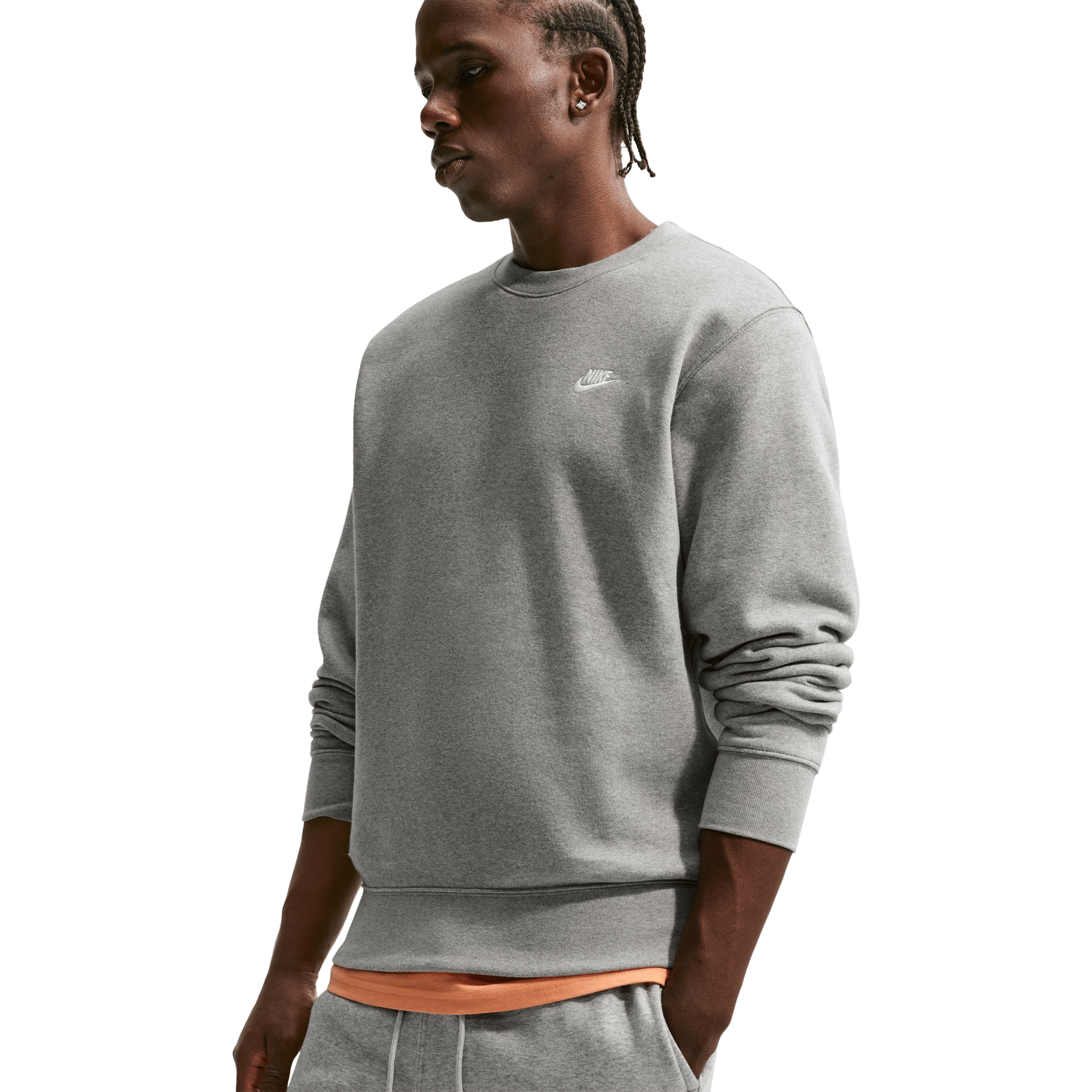Mens Nike Fleece Crew Top