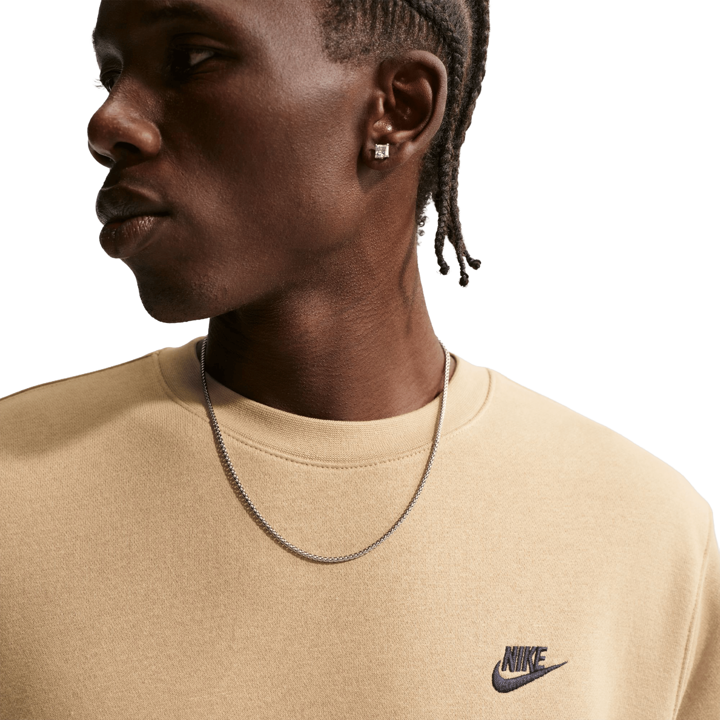 Mens Nike Fleece Crew Top