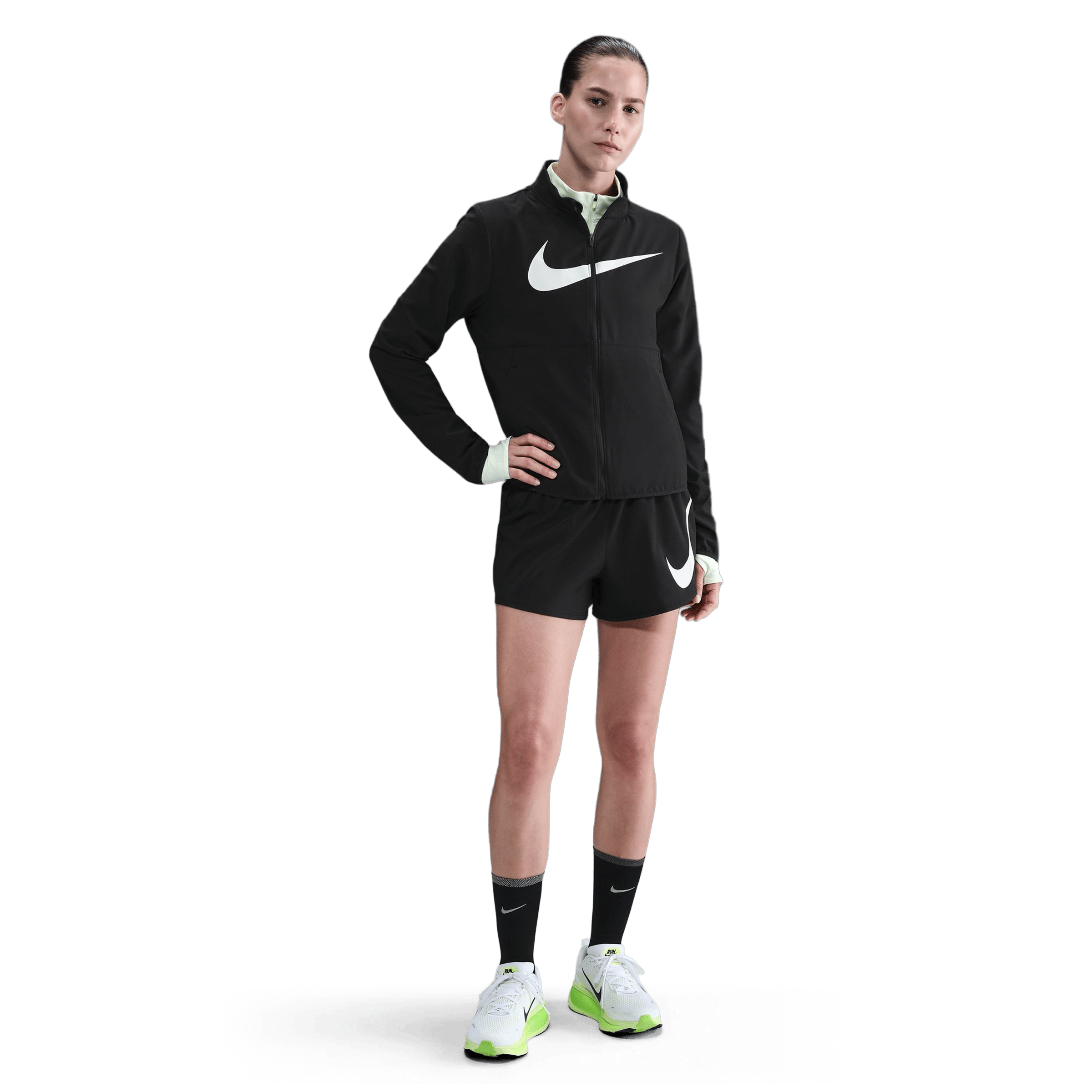 Womens Nike One Swoosh Dri-FIT Mid-Rise Loose 3" Brief-Lined Running Shorts