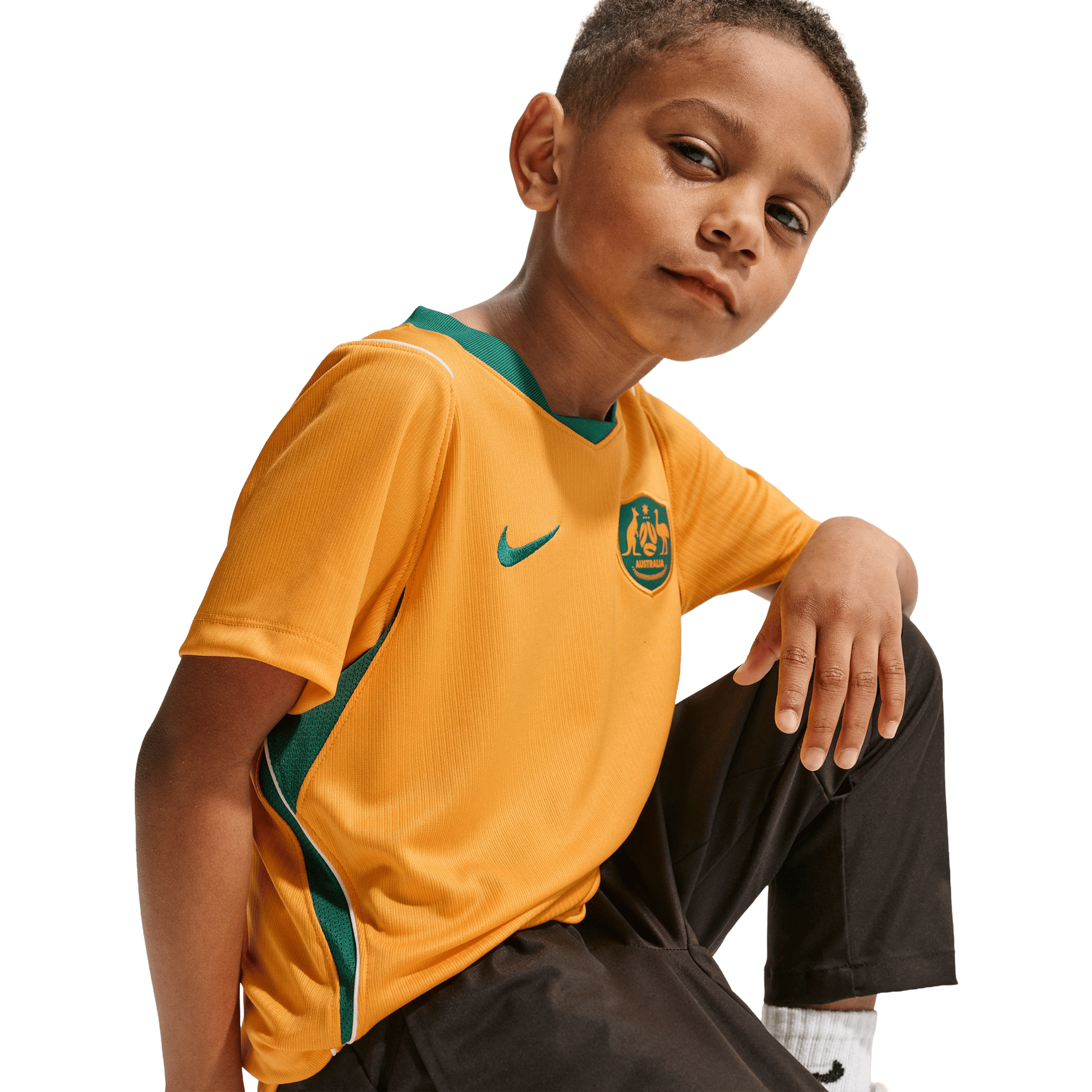 Kids Nike Australia 26' (Little Kids) Stadium Home Replica Football Jersey