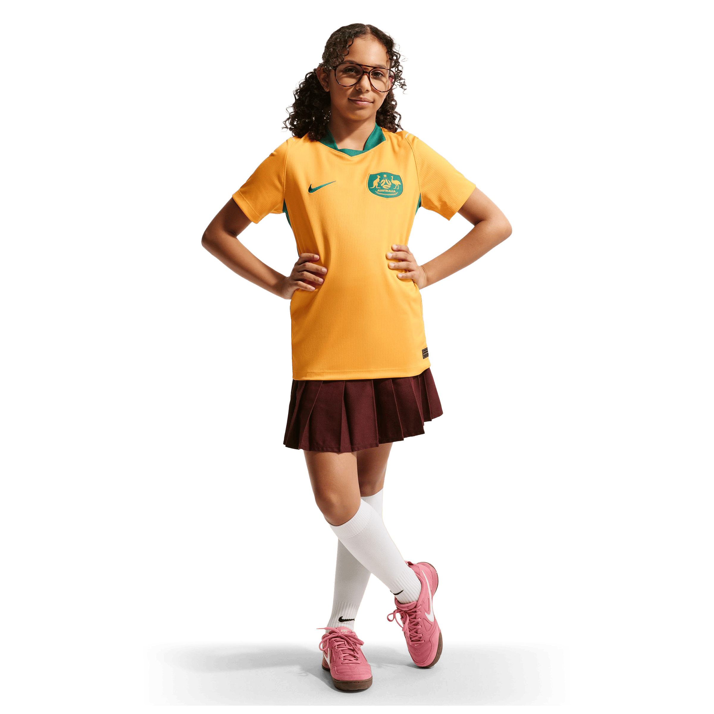Kids Nike Australia 26' (Older Kids) Stadium Home Replica Football Jersey