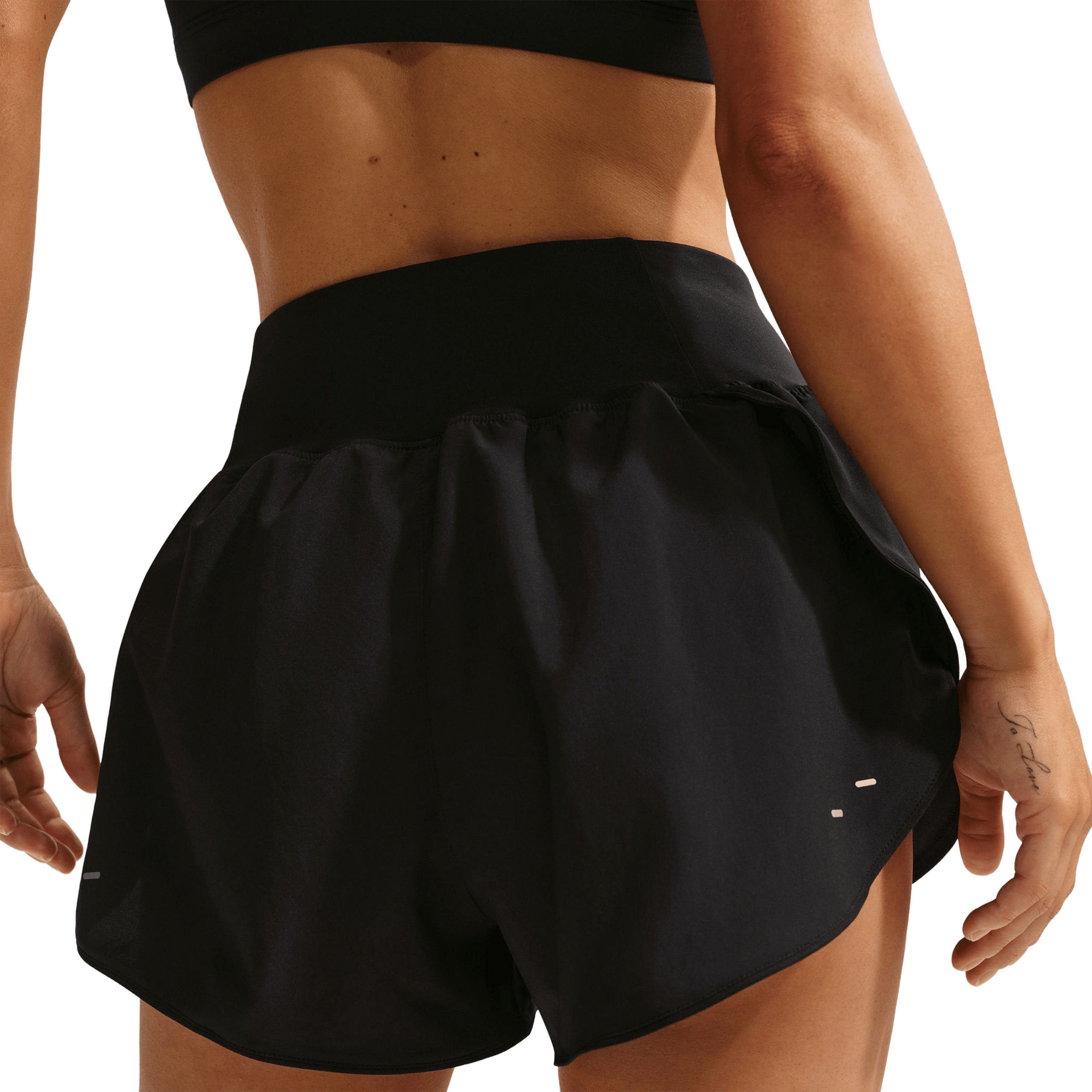 Womens Nike Tempo Flow Swoosh Dri-FIT Mid-Rise Brief-Lined Running Shorts