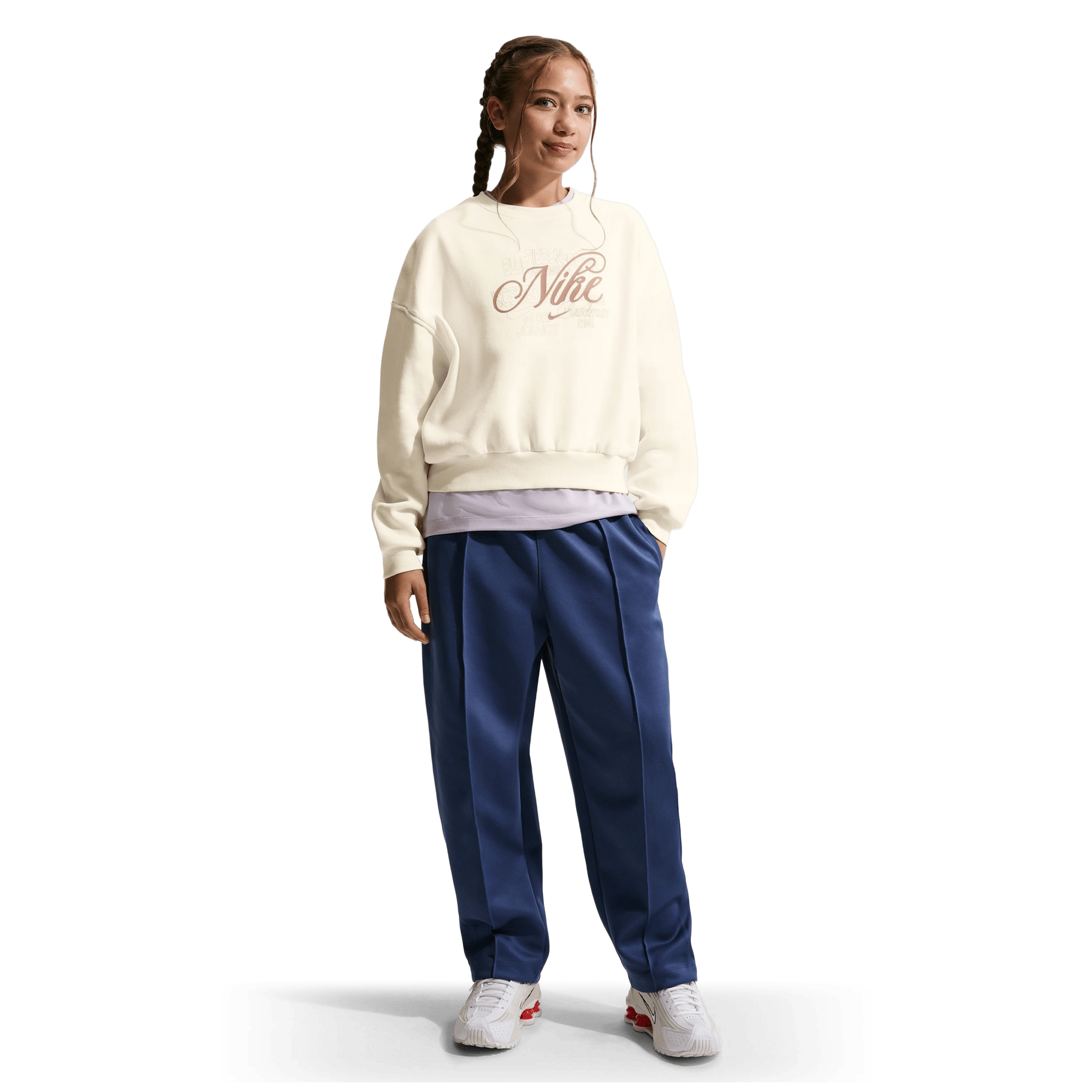 Kids Nike Sportswear Club Fleece Boxy Crew-Neck Sweatshirt